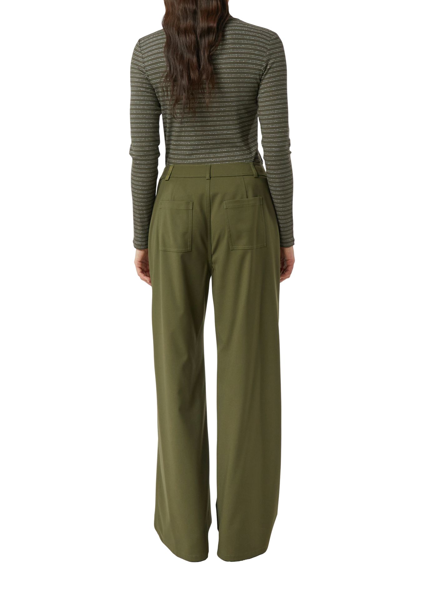 elegante fließend weite Hose mit Viskose-Anteil
