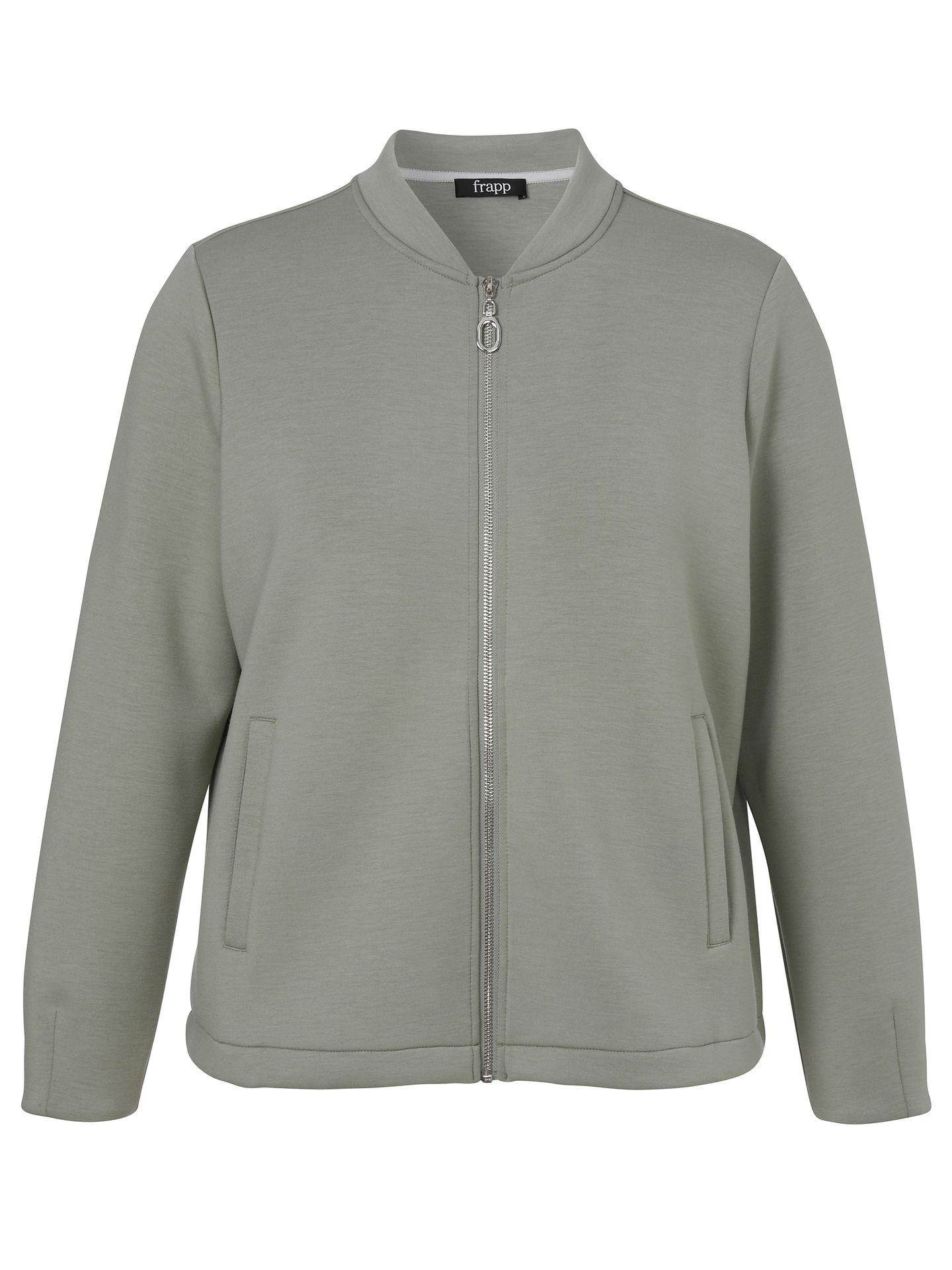 Sweat-Jacke mit Zipper und Viskose-Anteil