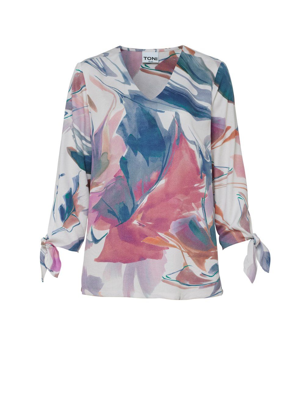 Tunikabluse Anna mit großem Allover-Druck aus reinem Lyocell