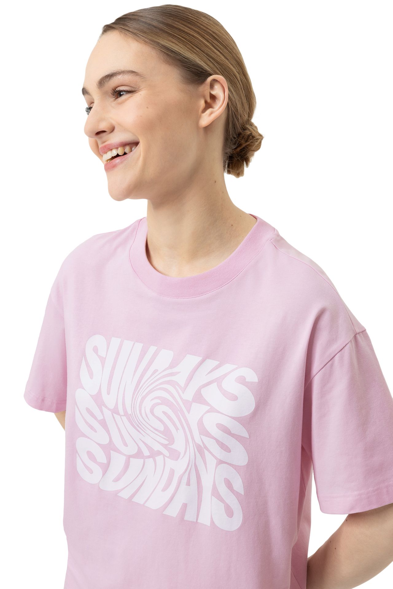Sleepwear-T-Shirt aus Baumwoll-Jersey mit Front-Print