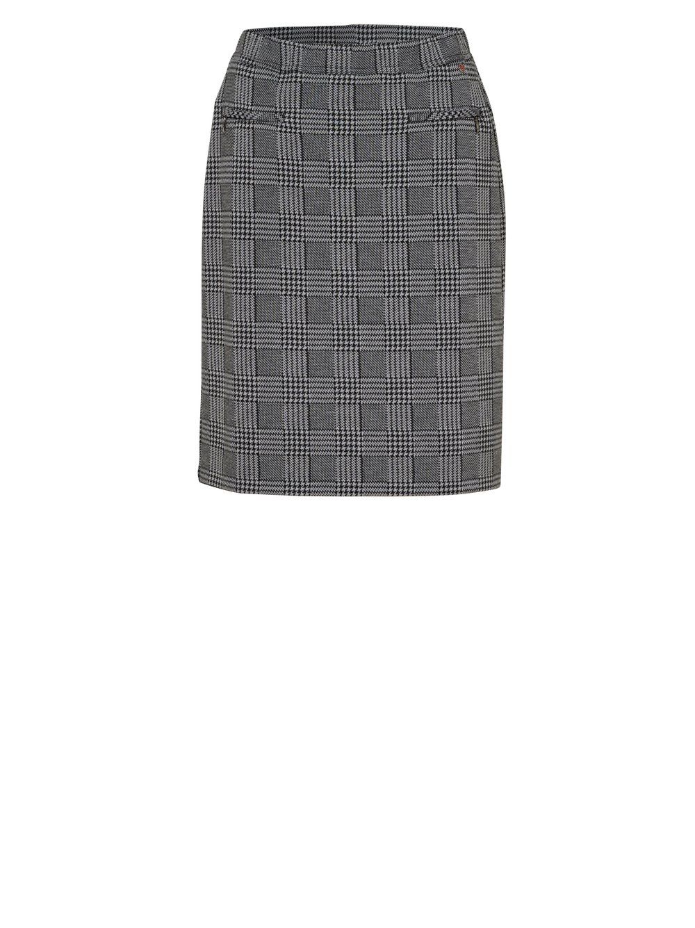 kurzer enger Karo-Rock "Alice Trend Zip R" aus Viskose-Mix