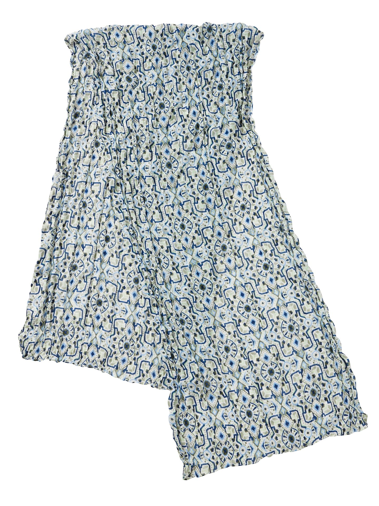 pflegekeichter Krinkle-Schal mit Allover-Druck