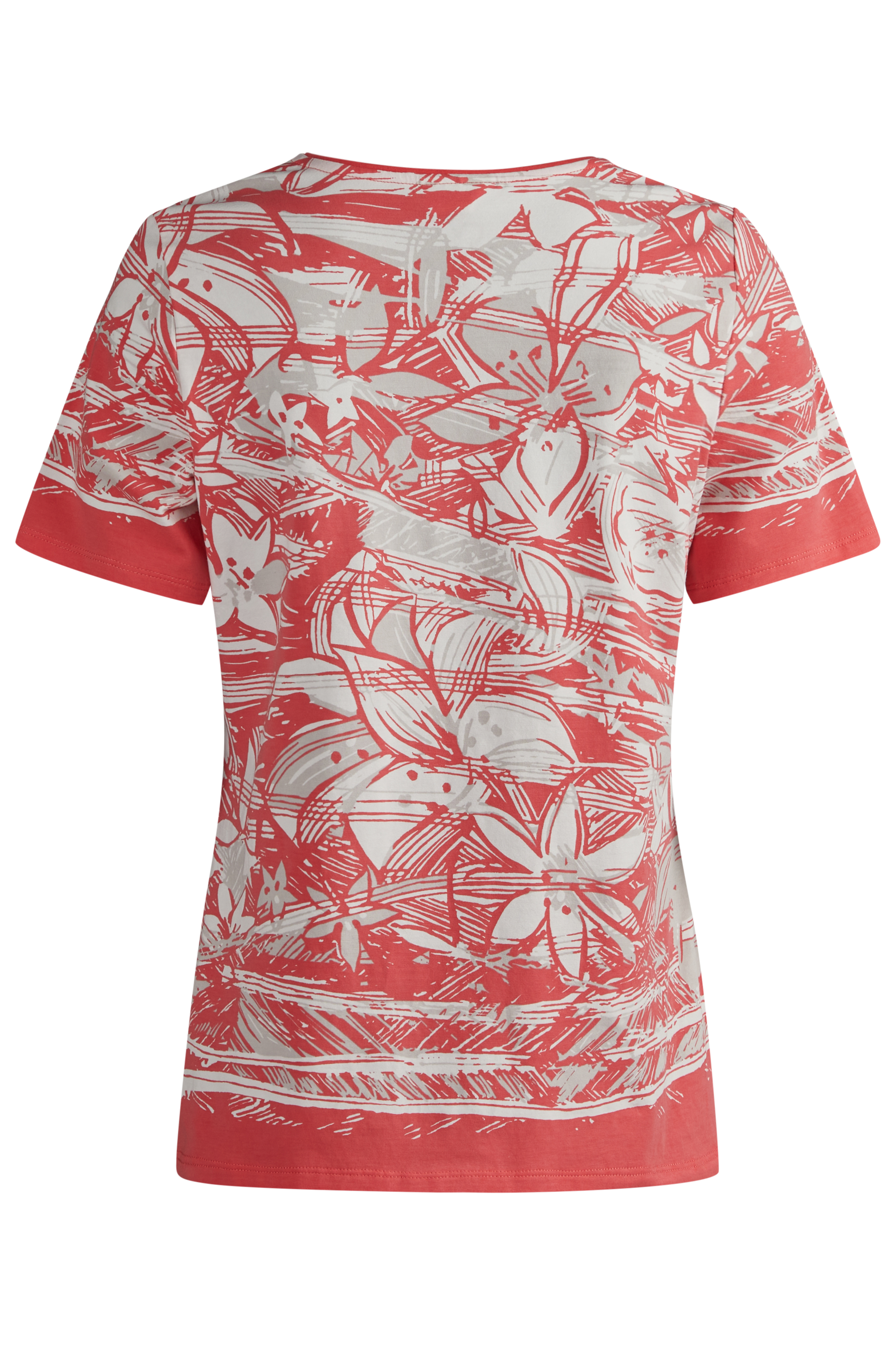 gemustertes T-Shirt aus Baumwoll-Stretch