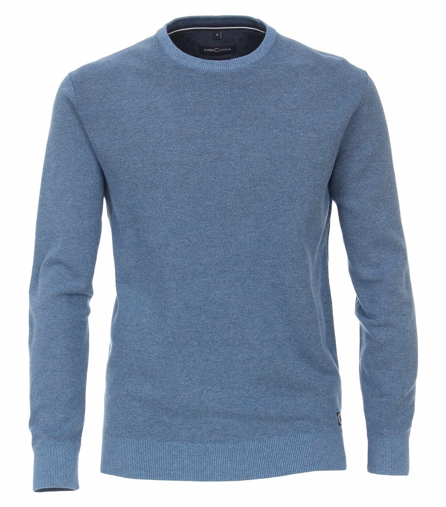 Rundhals Pullover mit Struktur