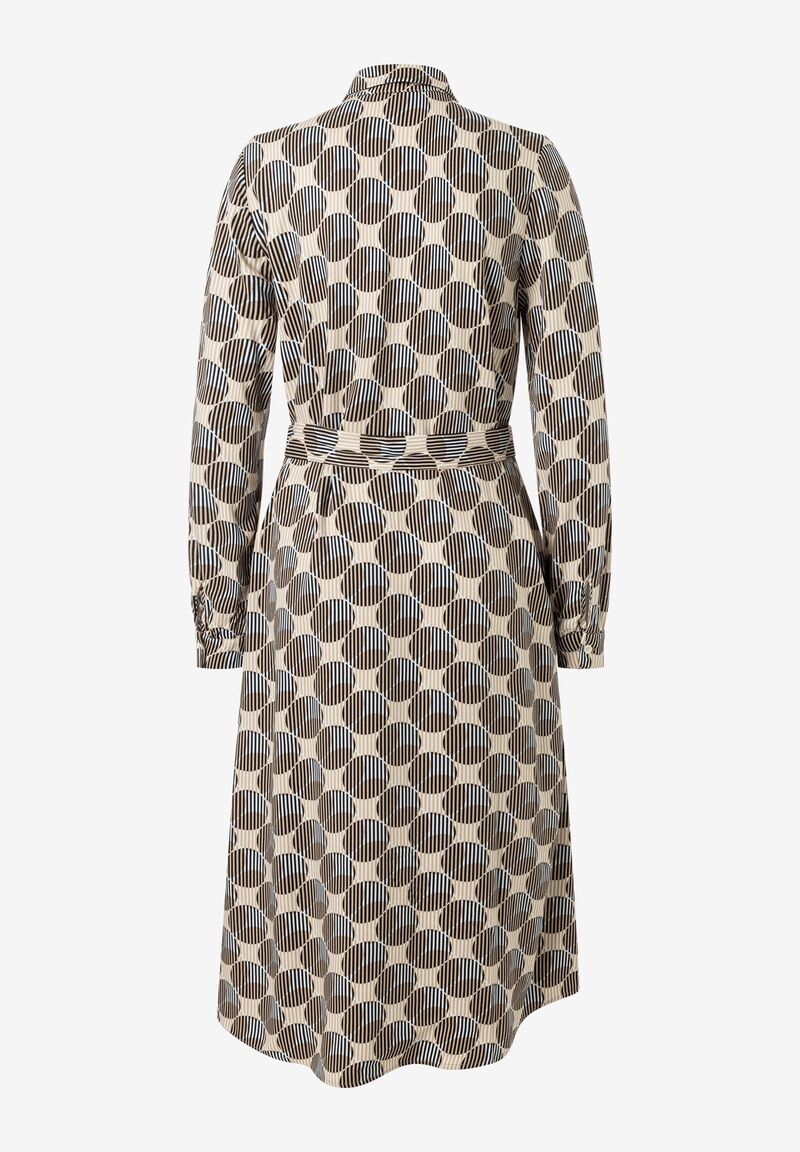 gemustertes Hemdblusen-Kleid aus reiner Viskose