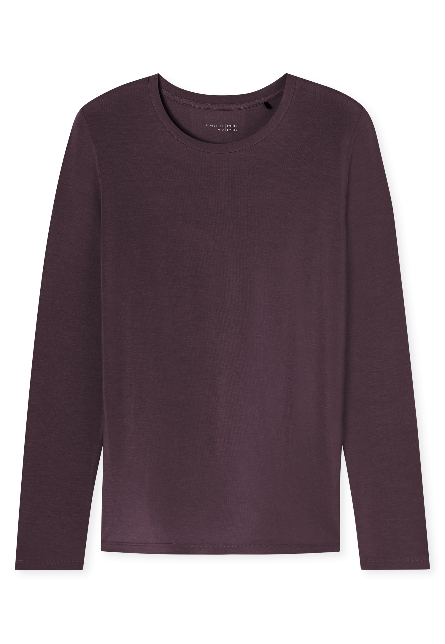 unifarbenes Damen-Loungeshirt aus Modal-Single-Jersey