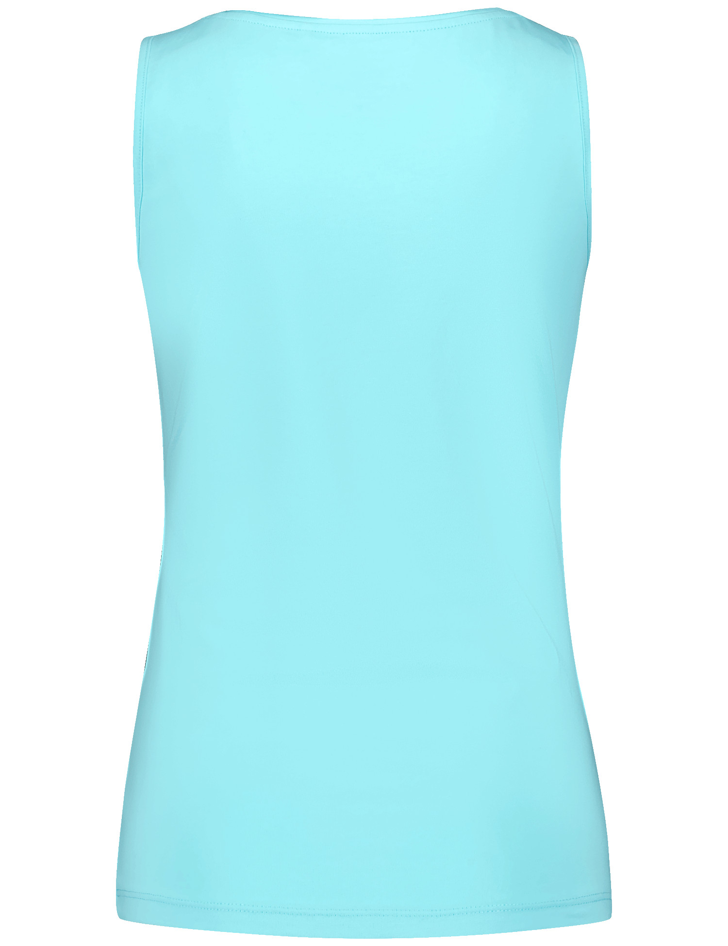 Basic Top aus nachhaltigem Baumwoll-Elasthan | aqua splash | 48 