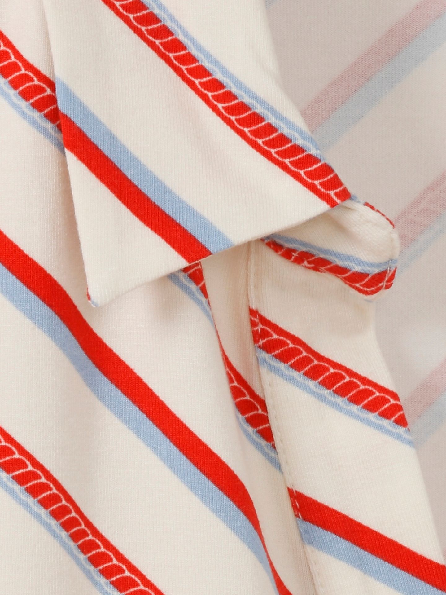 Shirt-Bluse mit offenem Kragen und überschnittenem Arm mit Streifen-Druck aus Viskose