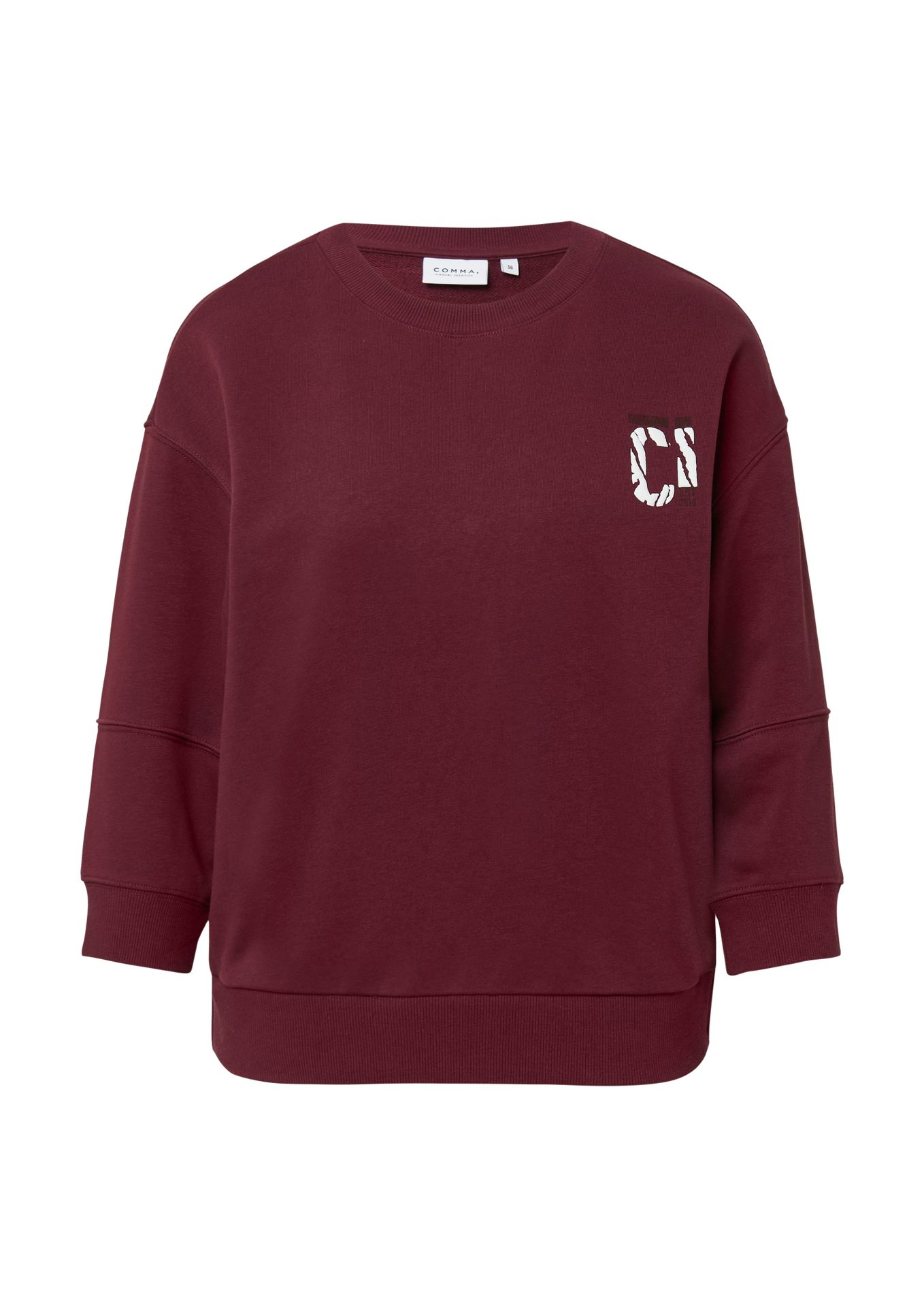 sportliches 3/4 Arm-Sweatshirt mit College-Print