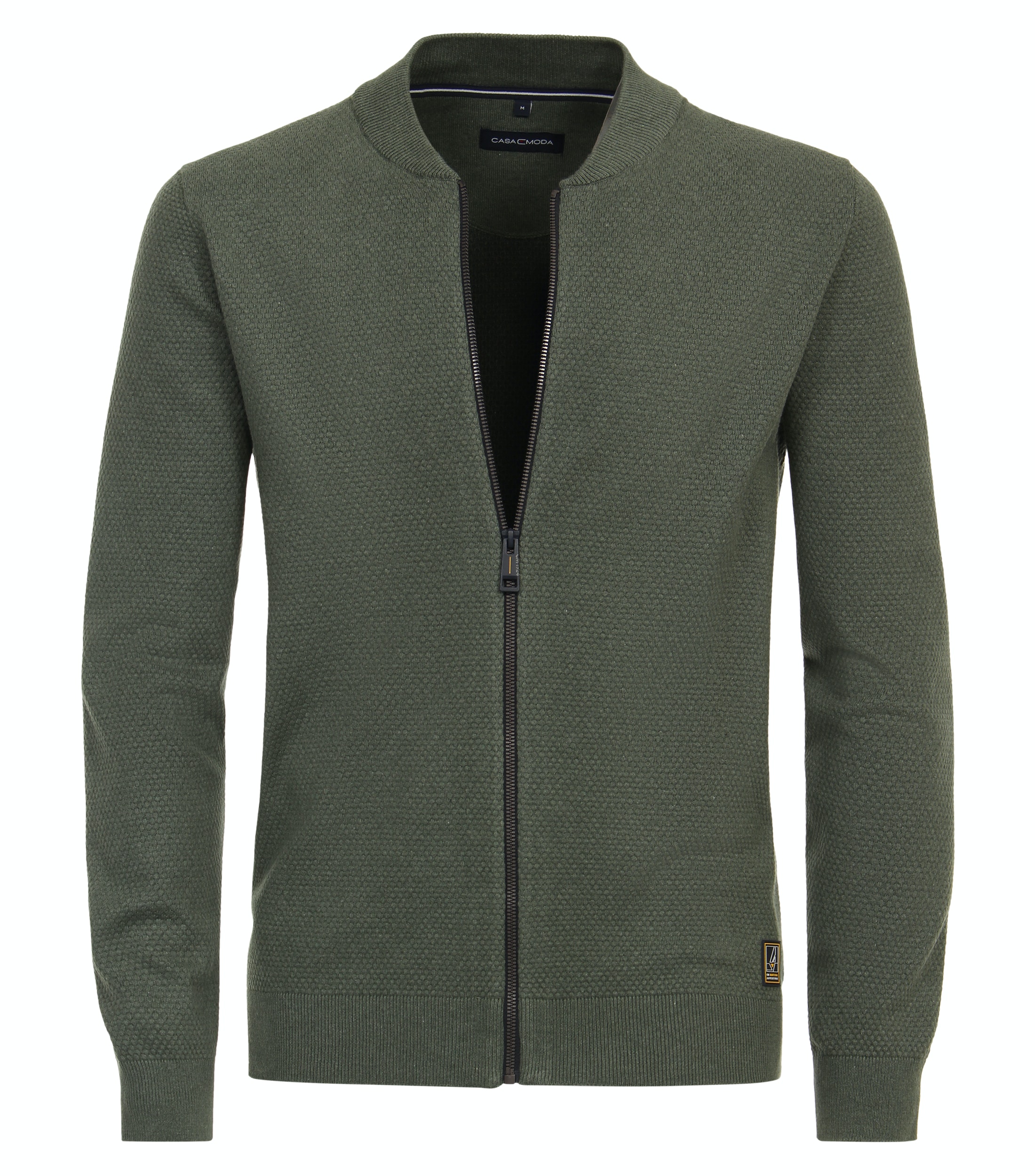 modische Strickjacke im Waffelmuster aus Baumwoll-Mix