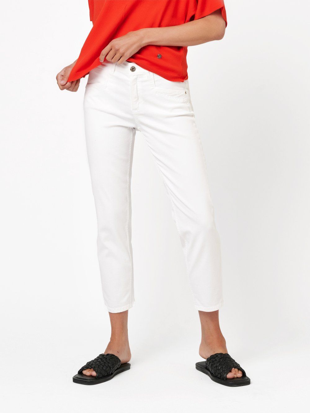 Damenjeans "Liv 7/8" Regular-Fit mit schmalem Bein aus Baumwoll-Mix