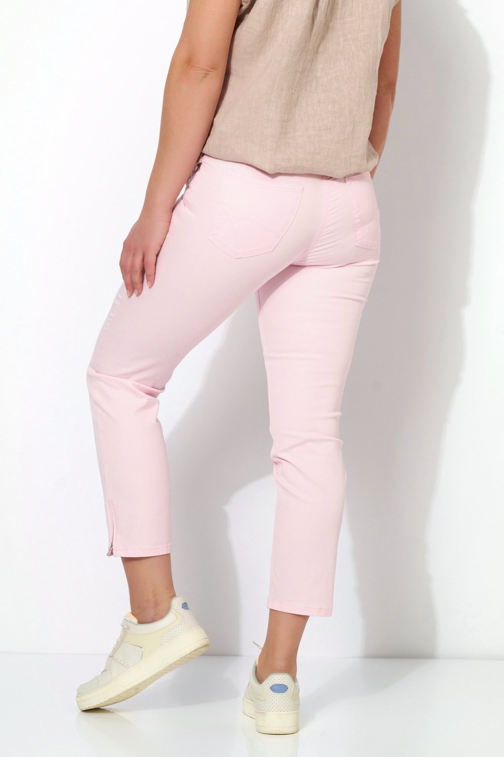figurformende schmale Baumwoll-Hose "Perfect Shape Zip 7/8"