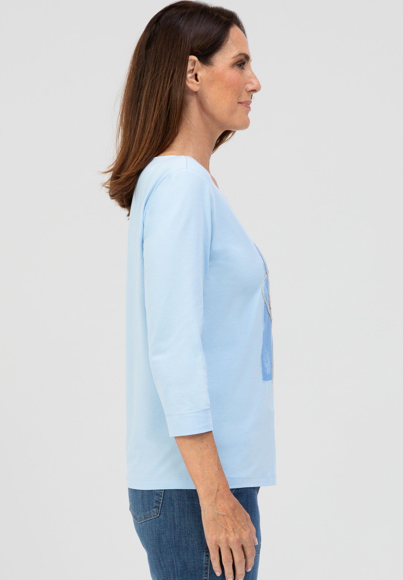 3/4 Arm-Shirt "DINI" mit Frontmotiv aus