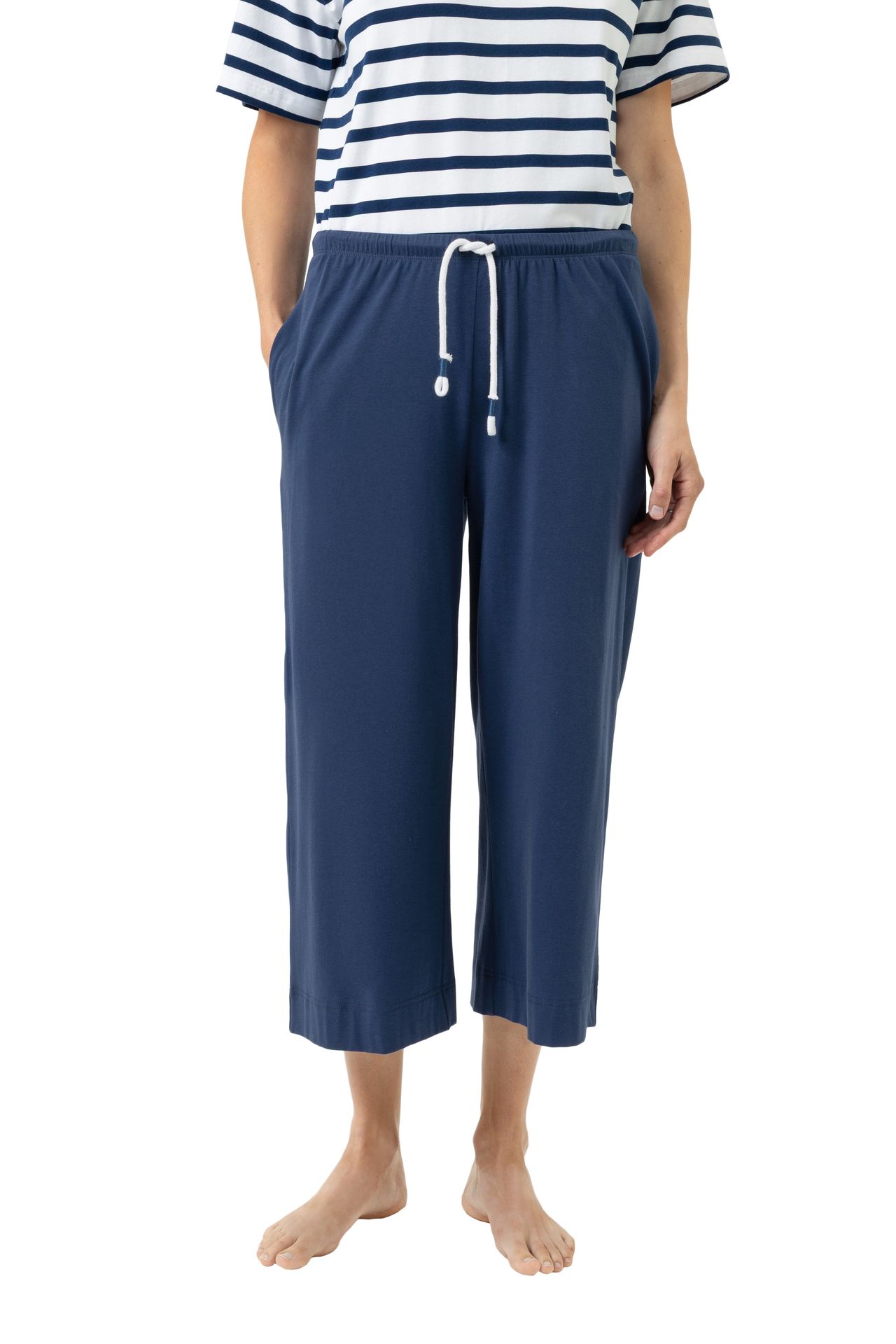 Sleepwear-Hose im  Culotte-Stil mit Bindeband aus Baumwoll-Jersey