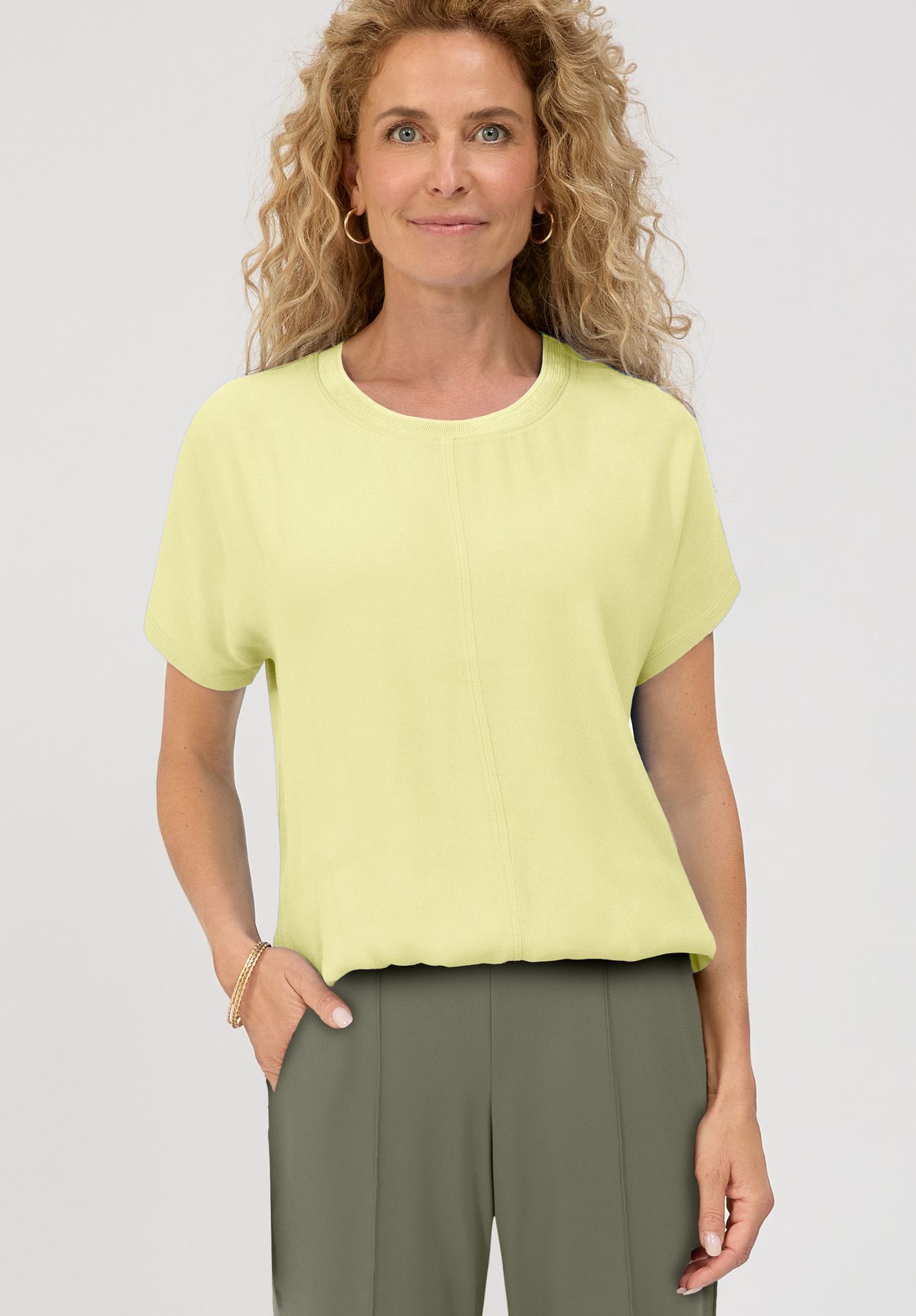 edles uni Blusenshirt "JULIE" aus Viskose