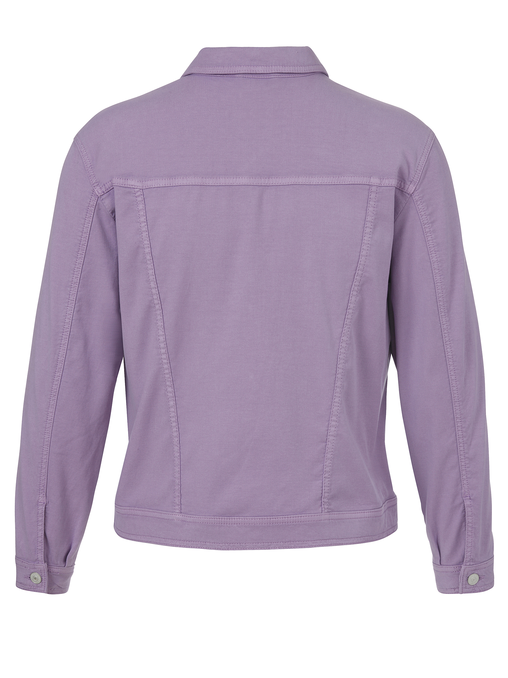 geknöpfte Jeans-Jacke mit Crash- Effekt