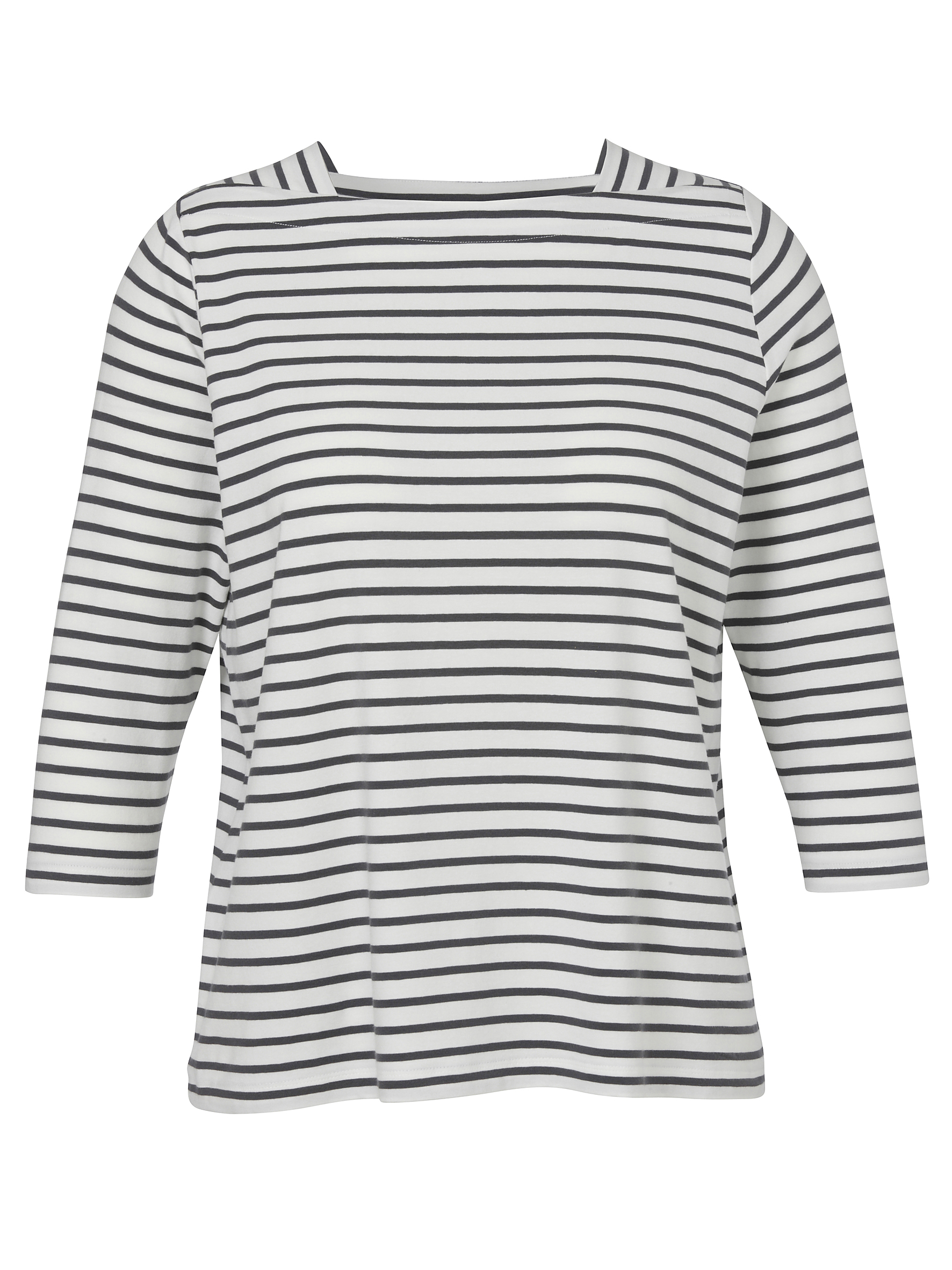 geringeltes Damen-Shirt aus Baumwoll-Modal-Mix