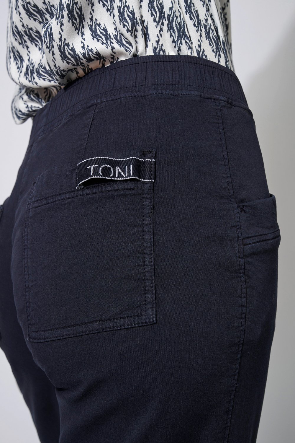 verkürzte Baumwoll-Hose mit modisch weitem Bein "Sue Wide 3/4"