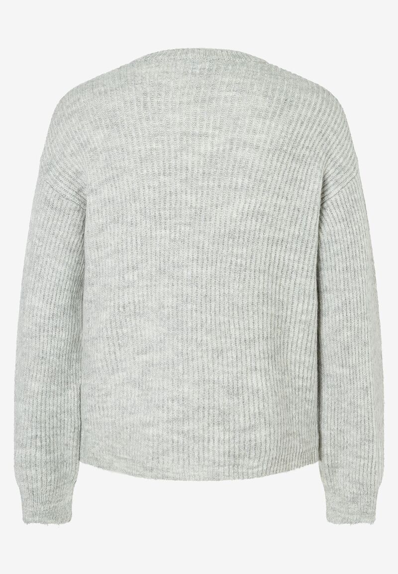 flauschig-weiche Rippstrick-jacke mit offener Front