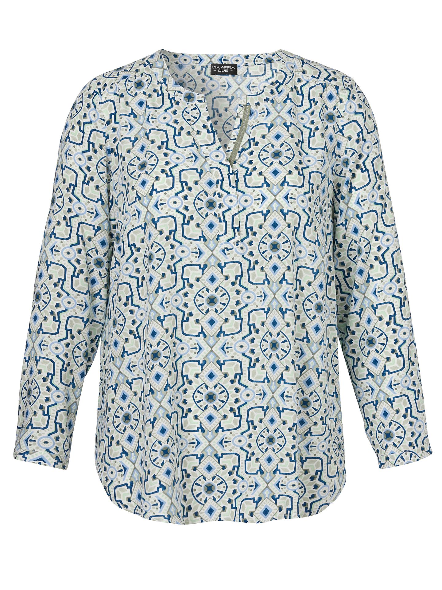 Schlupf-Bluse mit Allover-Druck aus  reiner Viskose