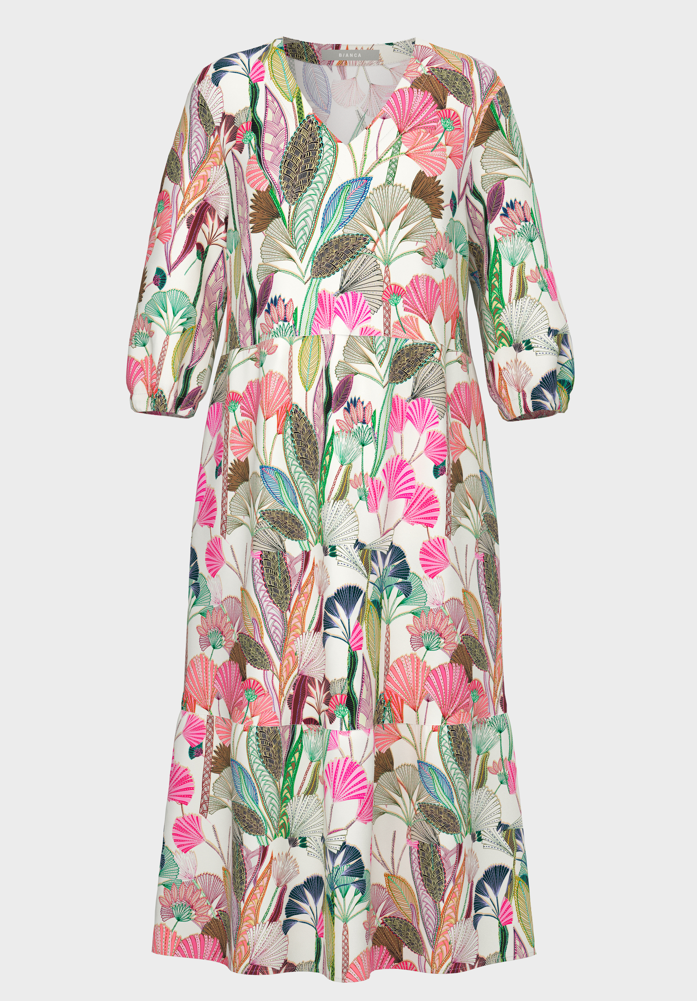Kakaden-Kleid "DILIANE" aus reiner Viscose mit floralem Muster