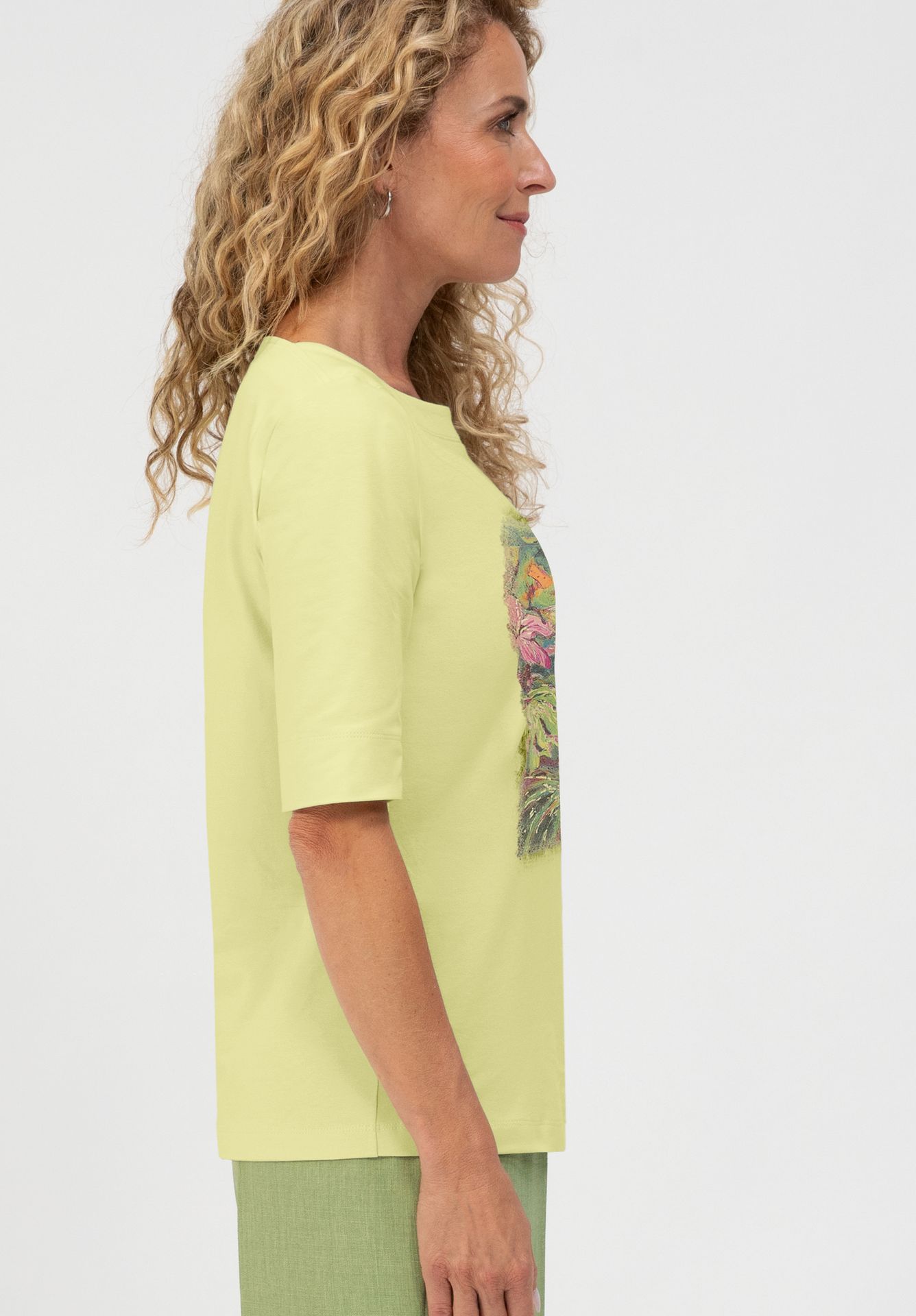 feminines T-Shirt "LOTTI" mit Frontprint aus Baumwoll-Jersey