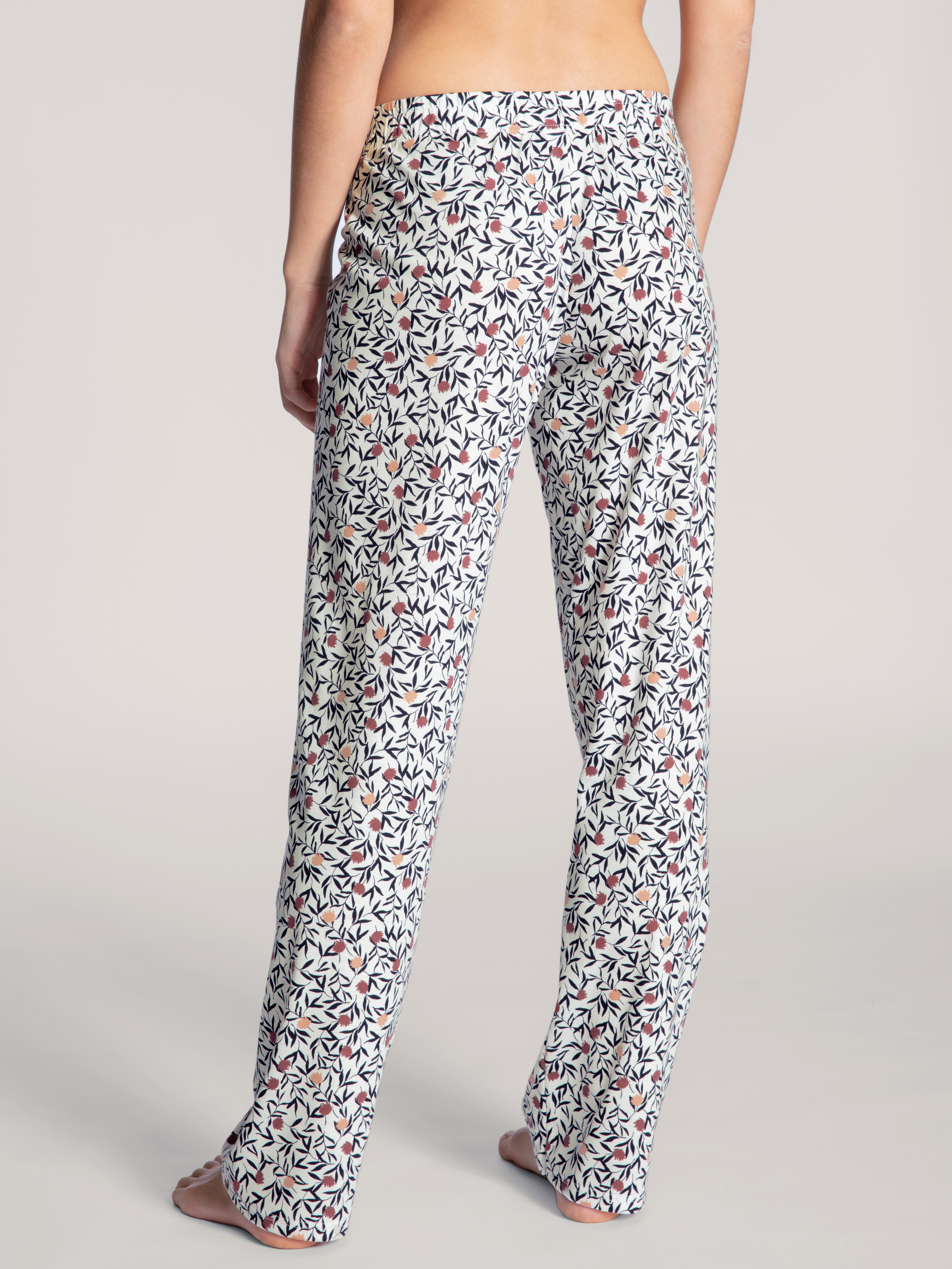 lange Damen-Nightwear-Hose im Allover-Print