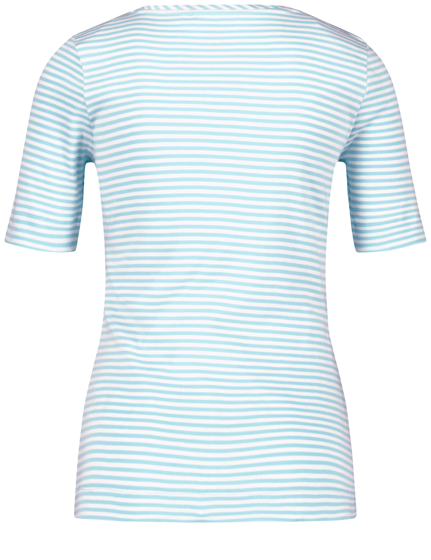 T-Shirt mit feinem Ringelmuster aus reinem Baumwoll-Jersey