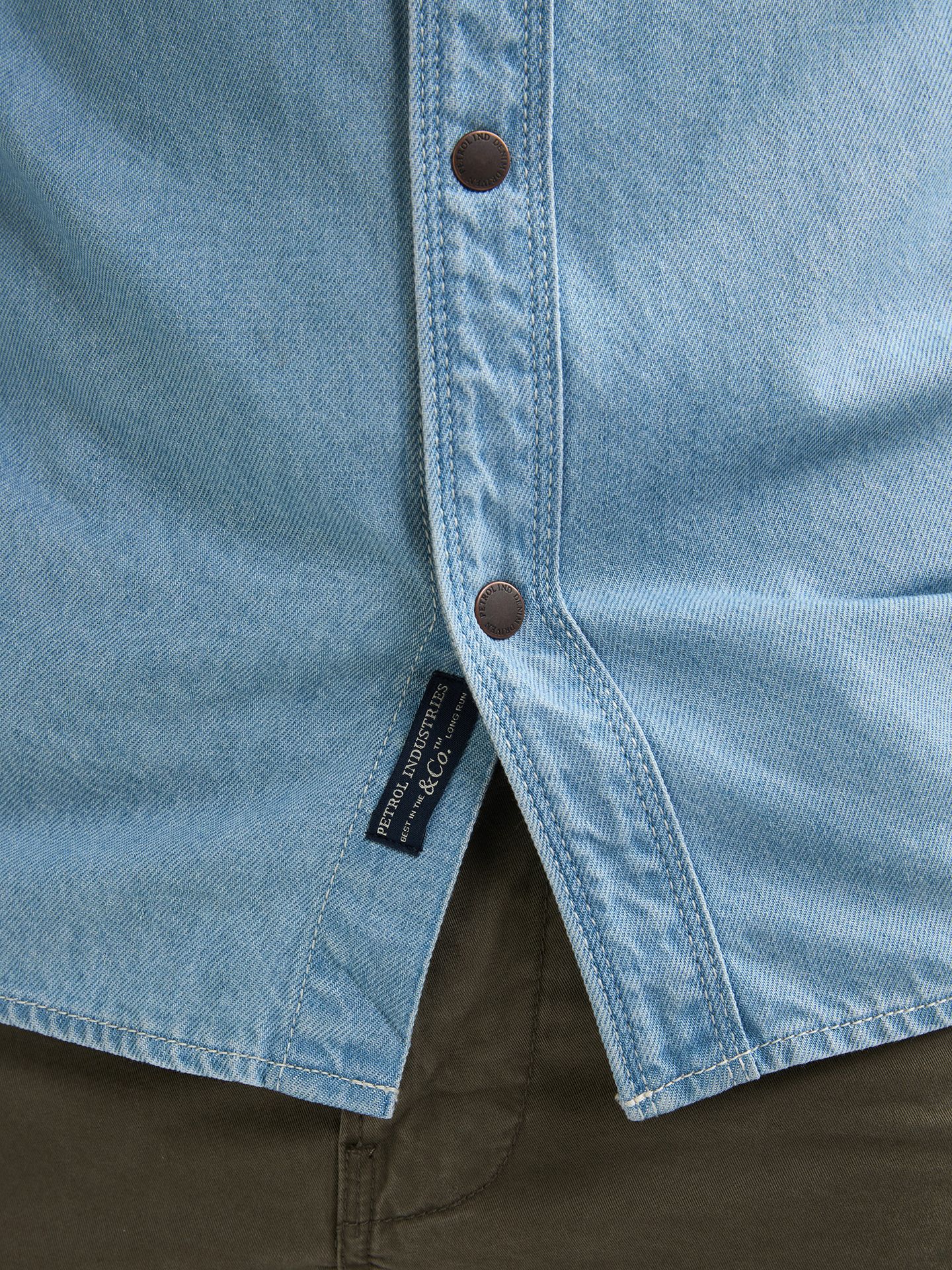 Men Shirt Long Sleeve Denim