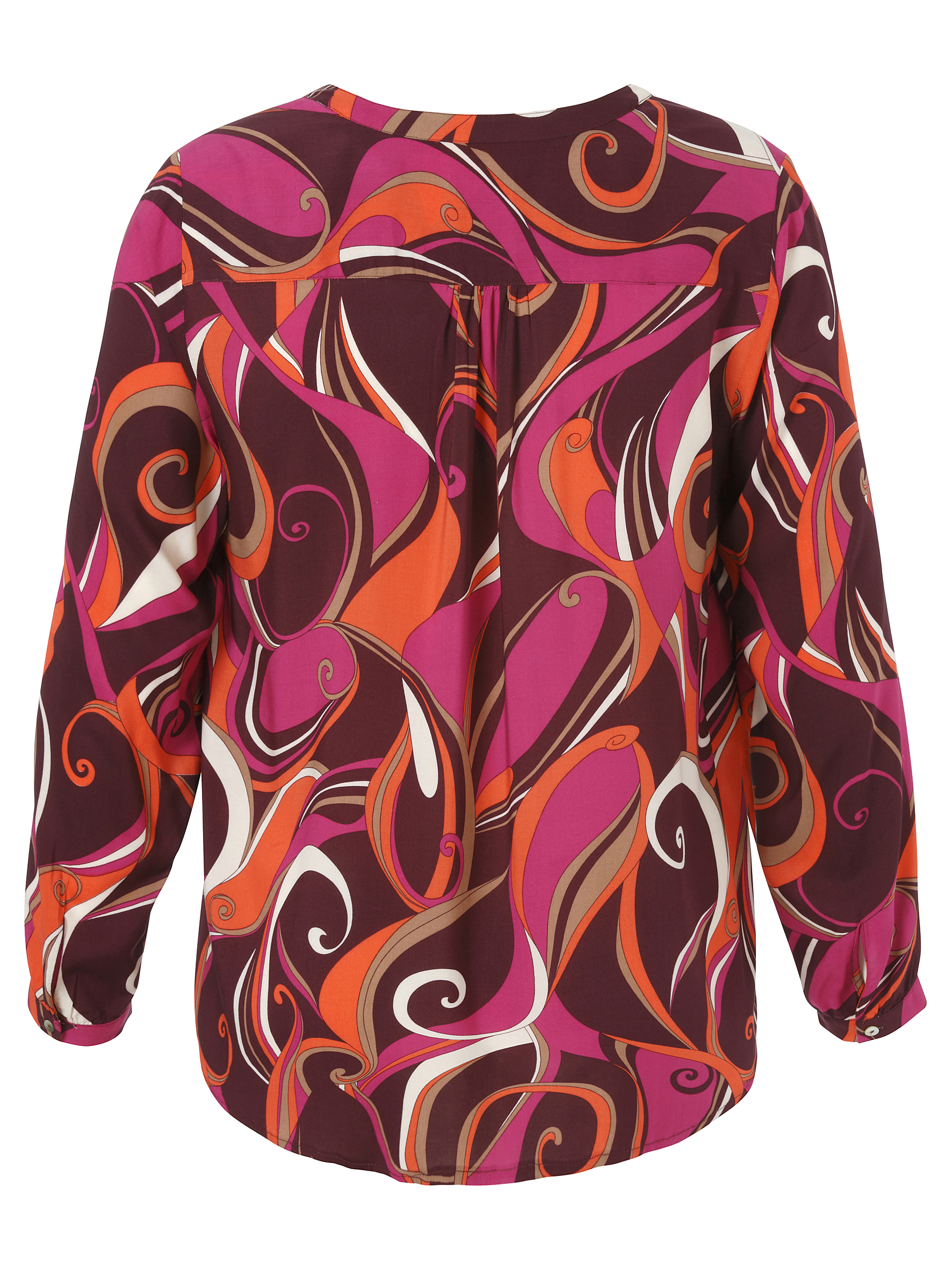 Viskose-Bluse mit großem Allover-Druck