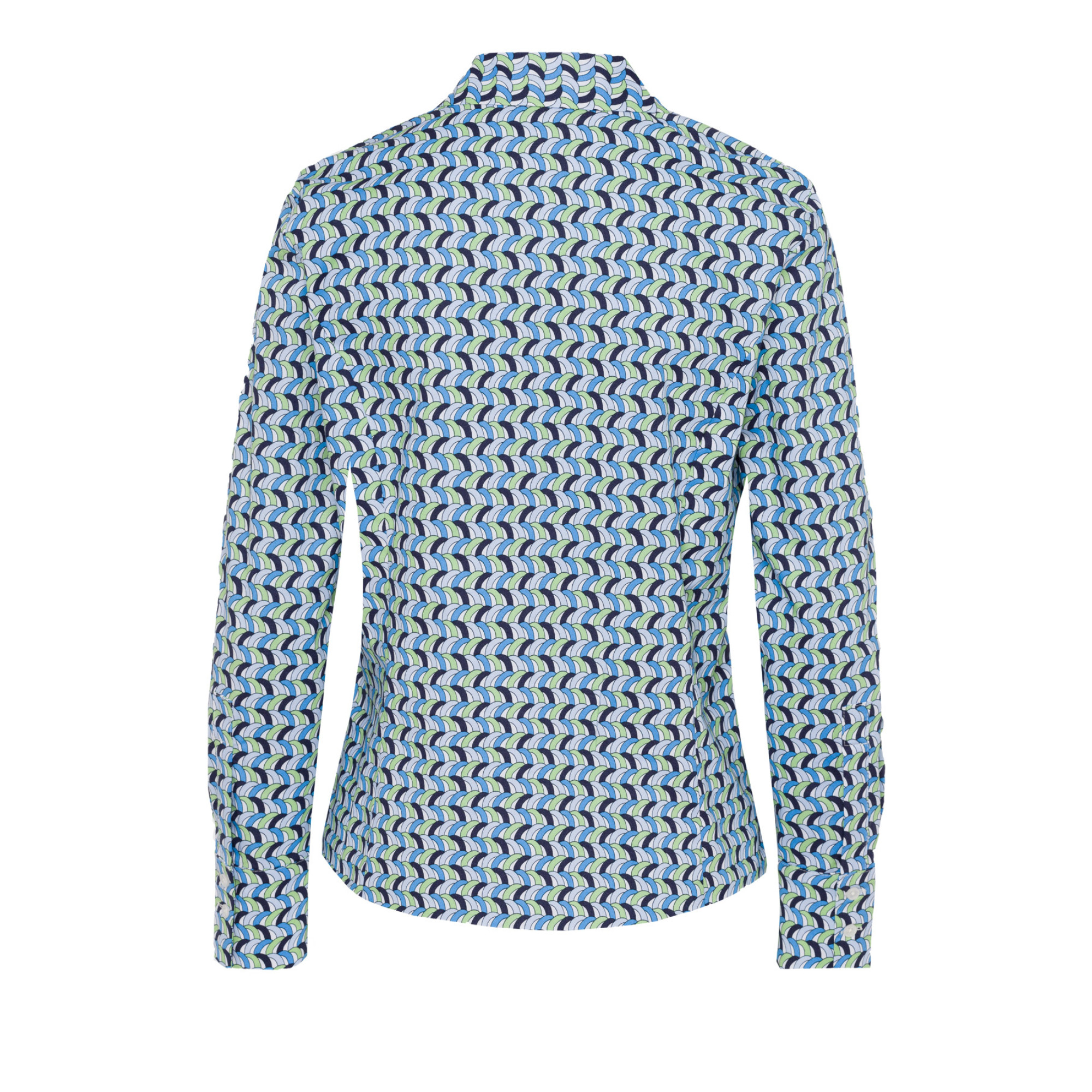 Hemd-Bluse aus Baumwoll-Stretch mit Graphic-Print