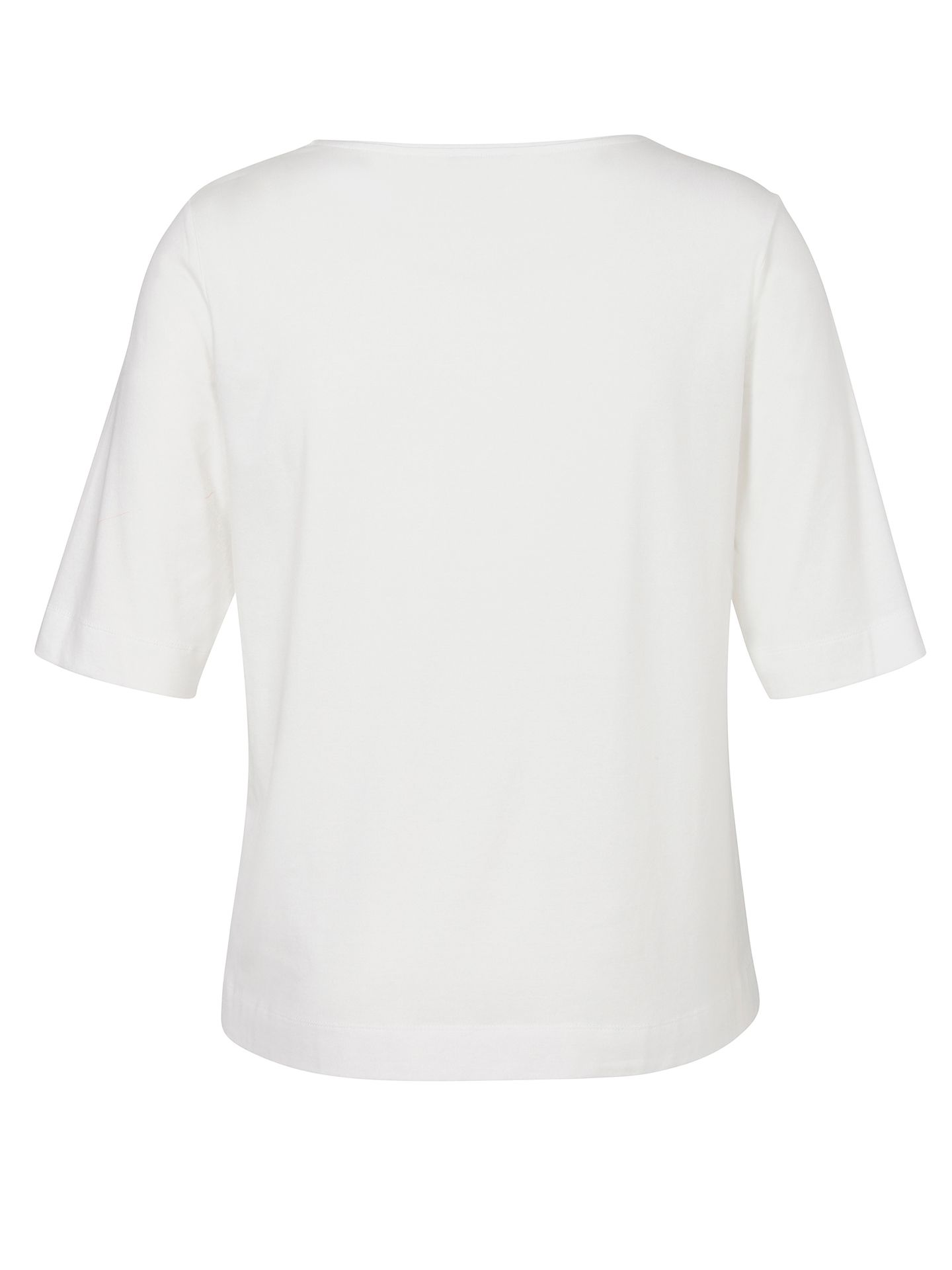 T-Shirt mit silbernem Front-Motiv aus Baumwoll-Modal