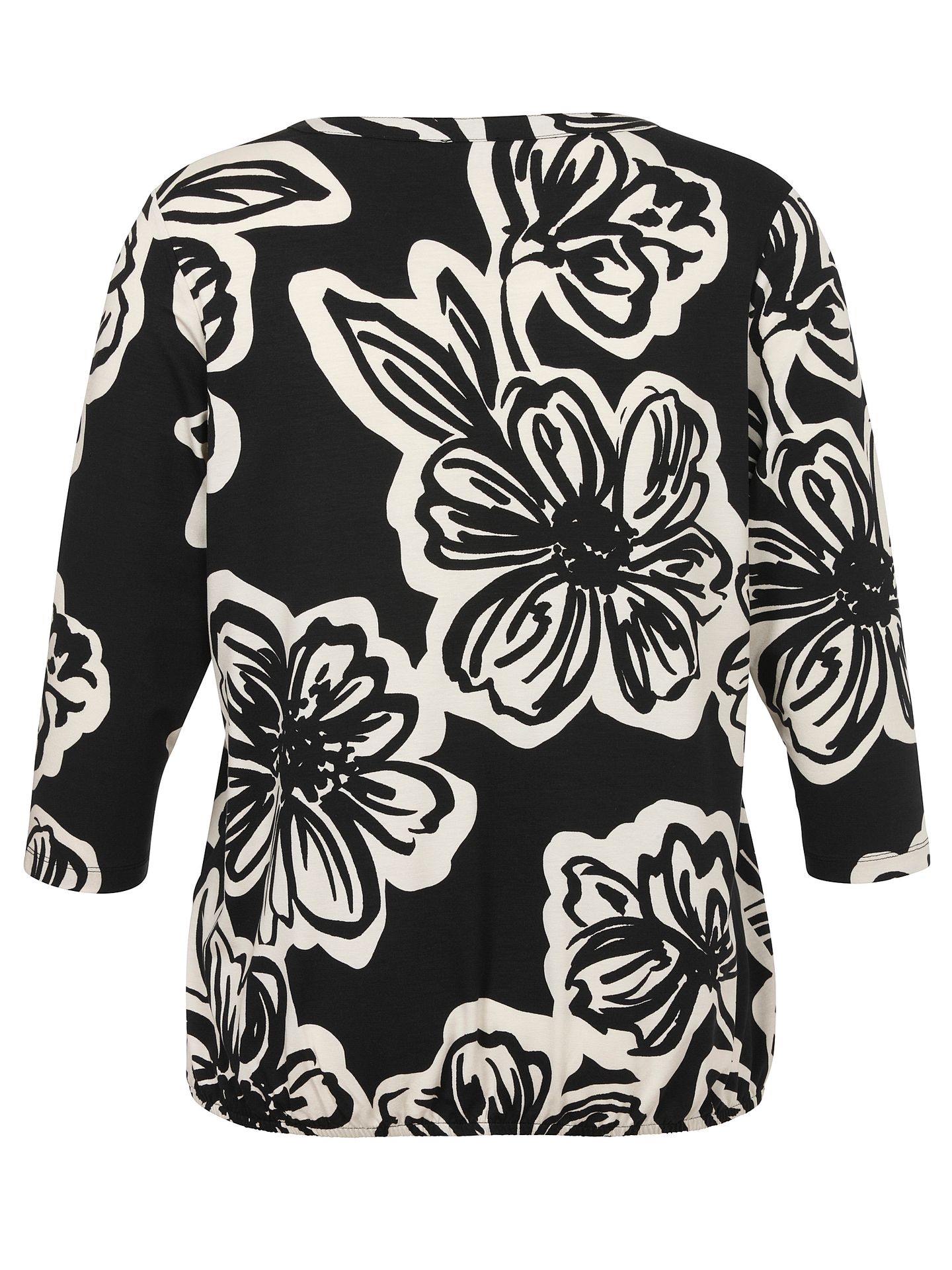 3/4 Arm-Shirt mit Allover-Druck aus Viskose