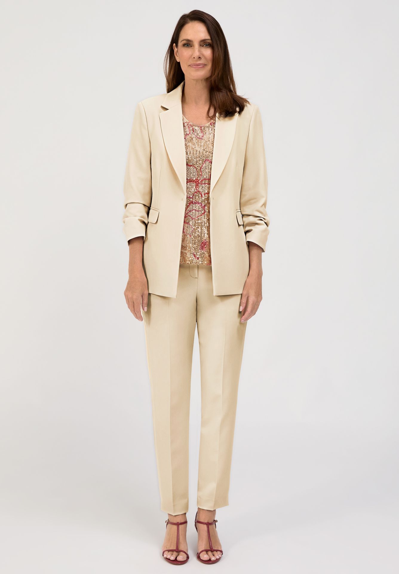 trendiger Blazer "EDITH" mit gerafftem 3/4 Arm