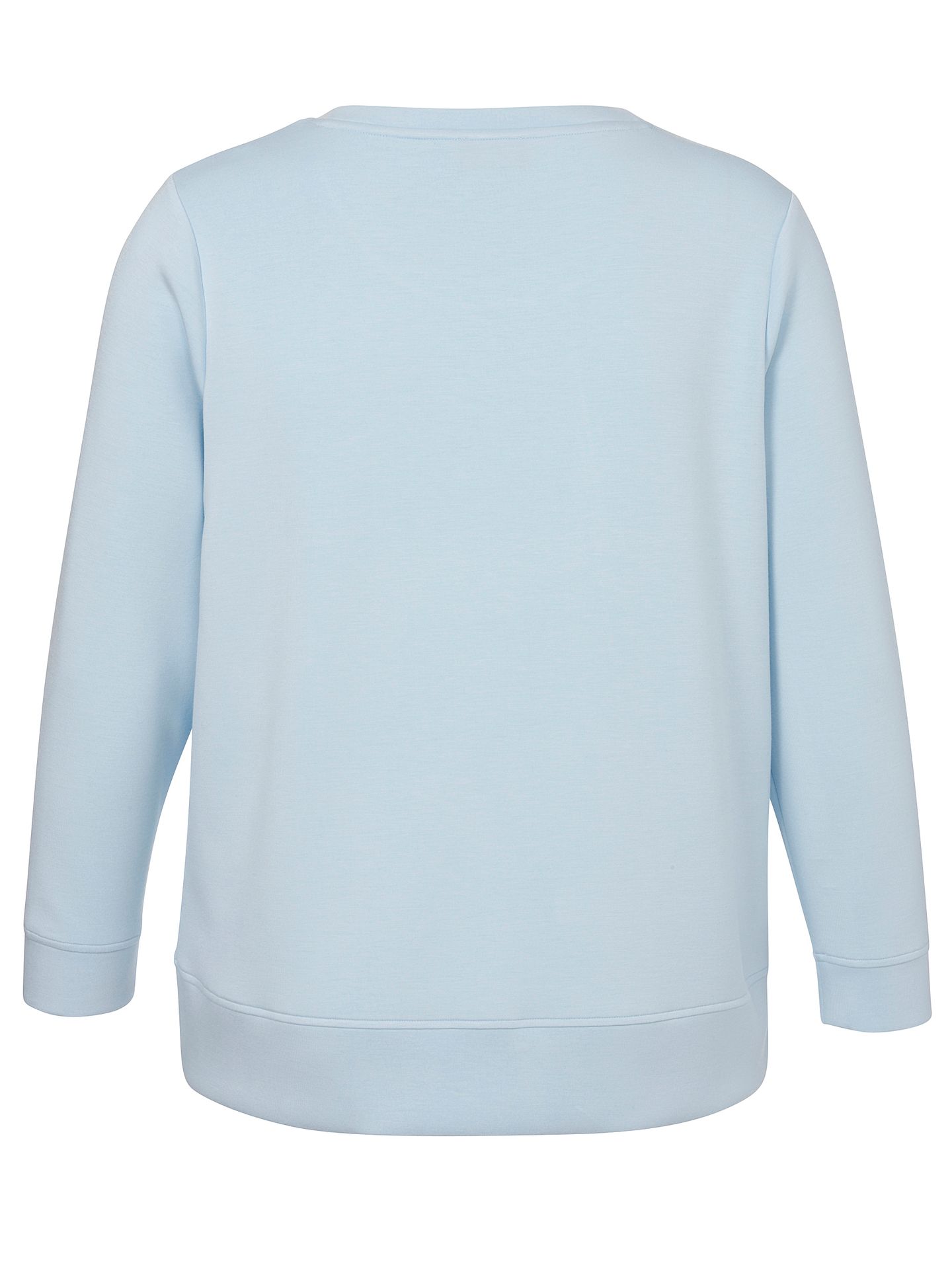 uni Sweatshirt mit asymetrischem Schnitt aus Viskose-Mix