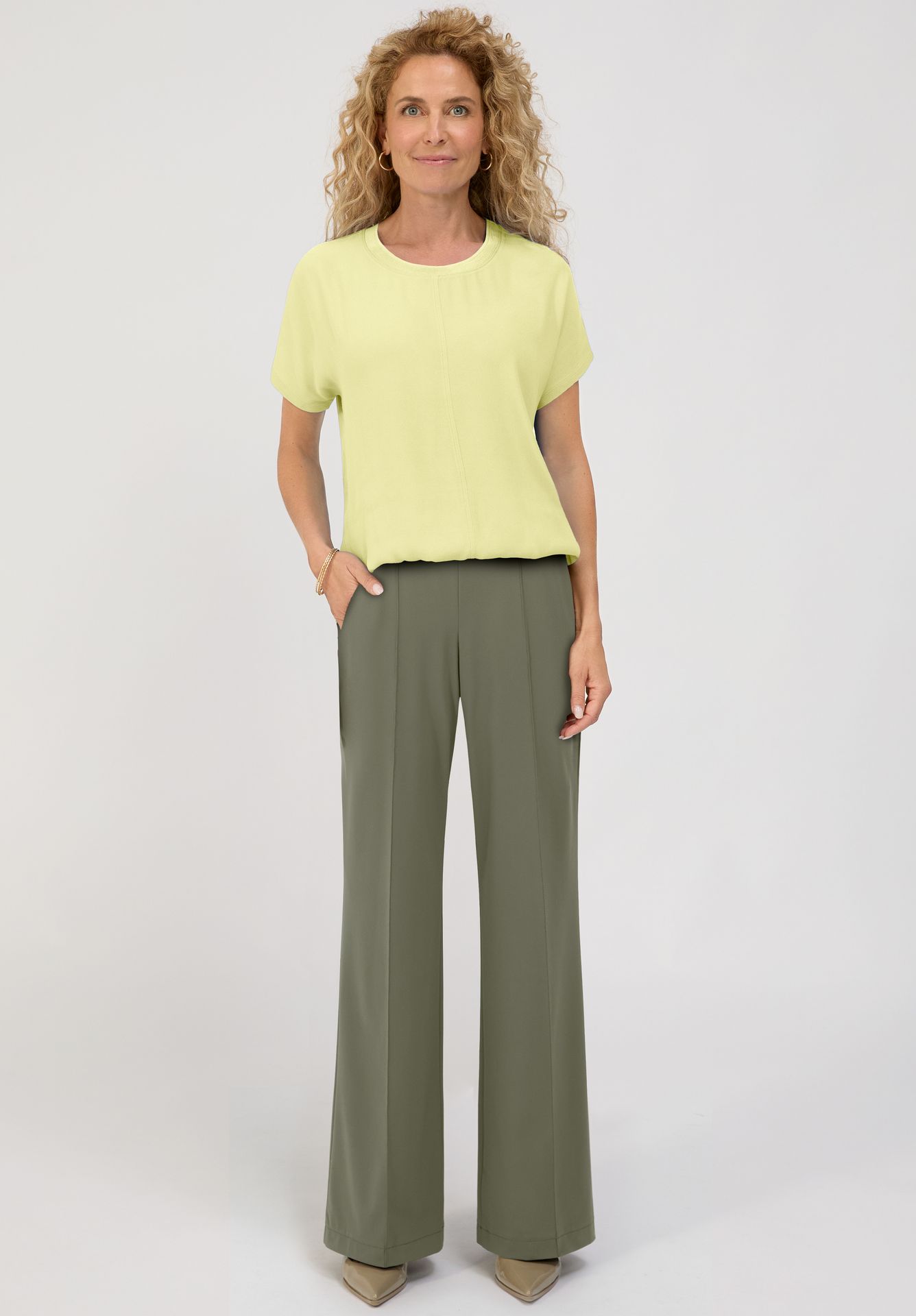 edles uni Blusenshirt "JULIE" aus Viskose