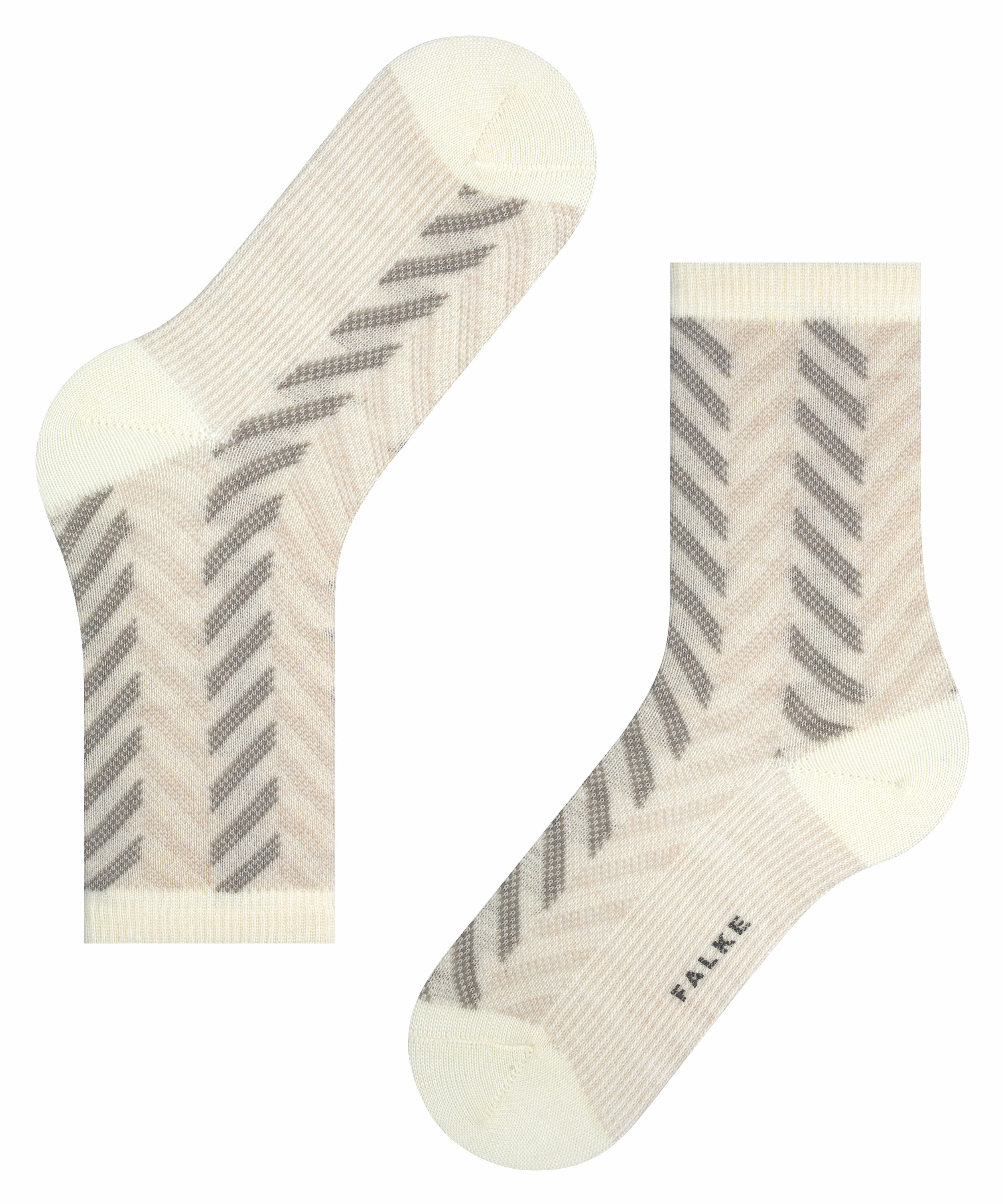Woll-Socke "Arrow" mit Fischgrad-Muster