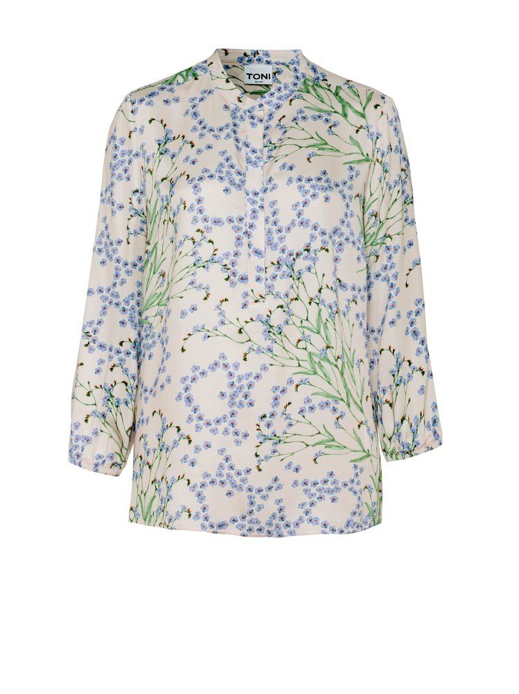 Schlupfbluse "Alis 3/4-Arm" im zarten Blümchen-Allover-Dessin aus reiner Viskose