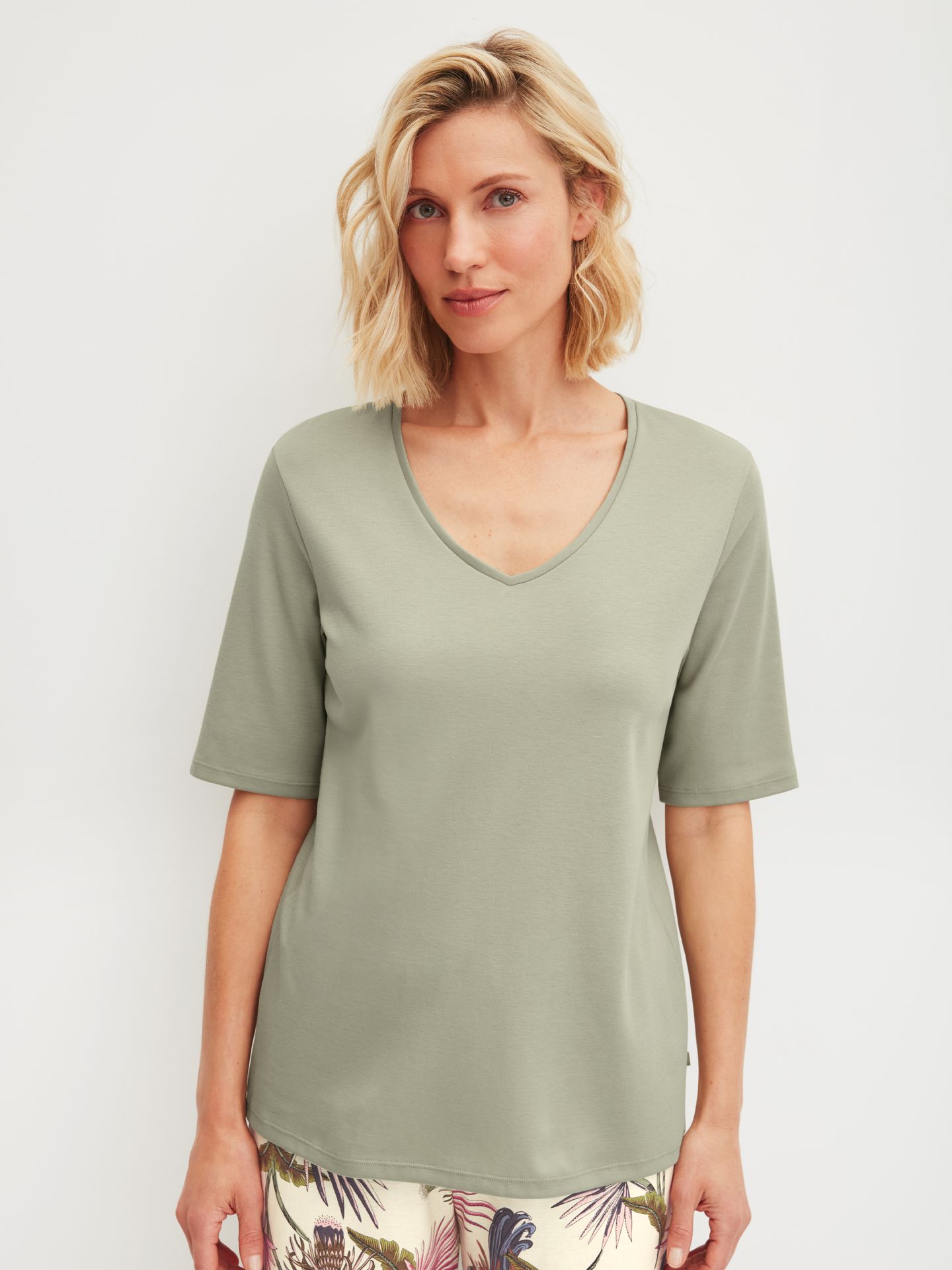uni Damen Sleepwear-T-Shirt aus reinem Baumwoll-Jersey