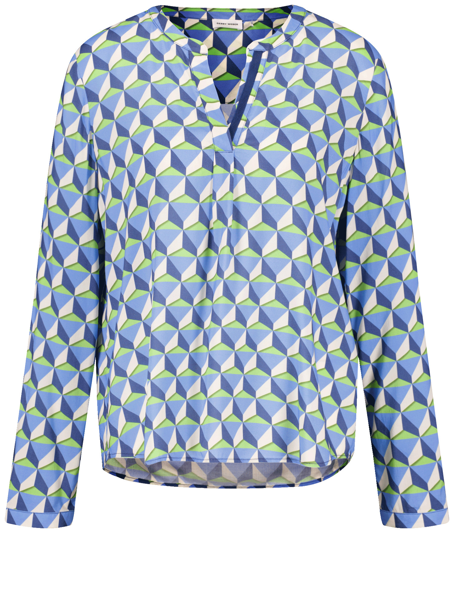 Tunika-Bluse mit Allover-Graphic-Print