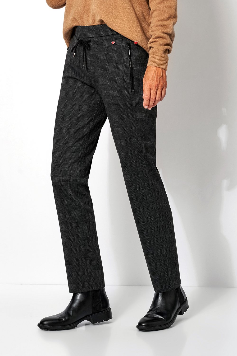Jogpants "Scarlet Trend" aus Glencheck-Stoff