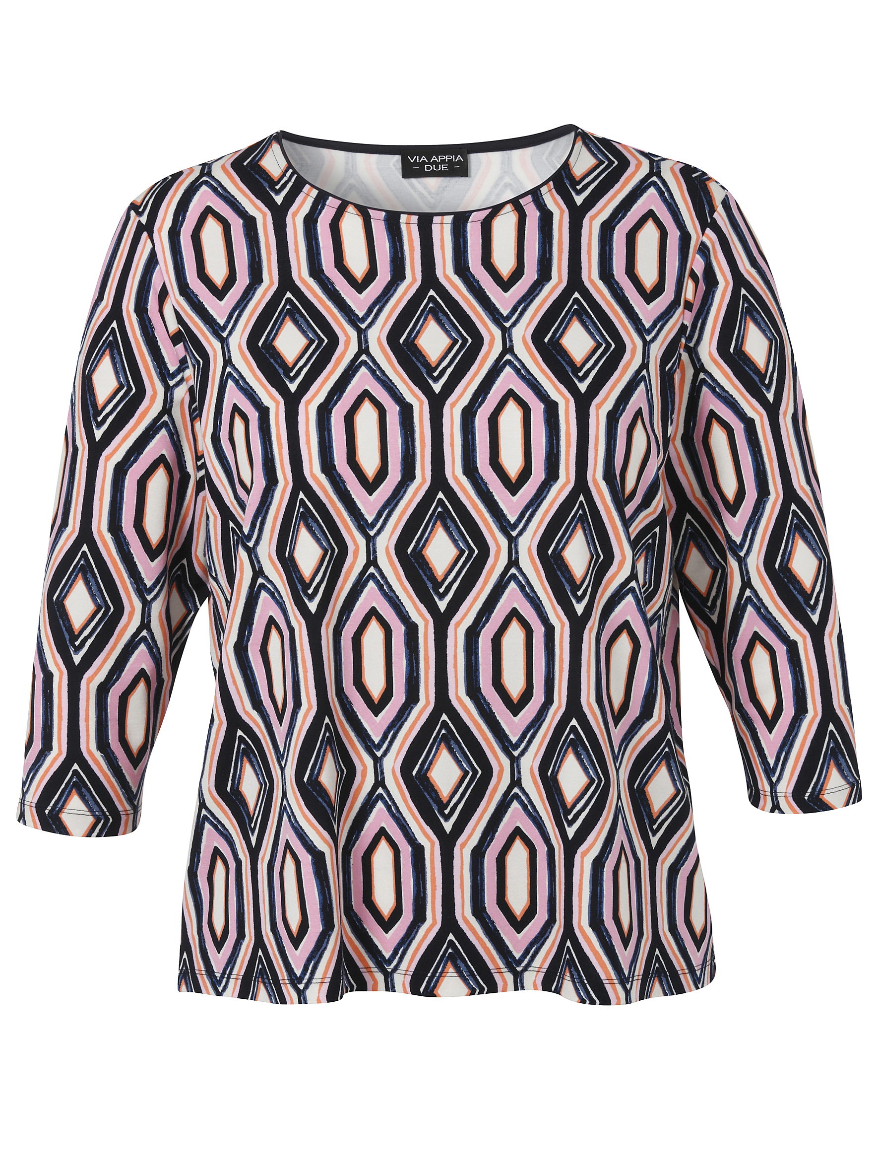 Allover-Print-Shirt aus Viskose-Mix