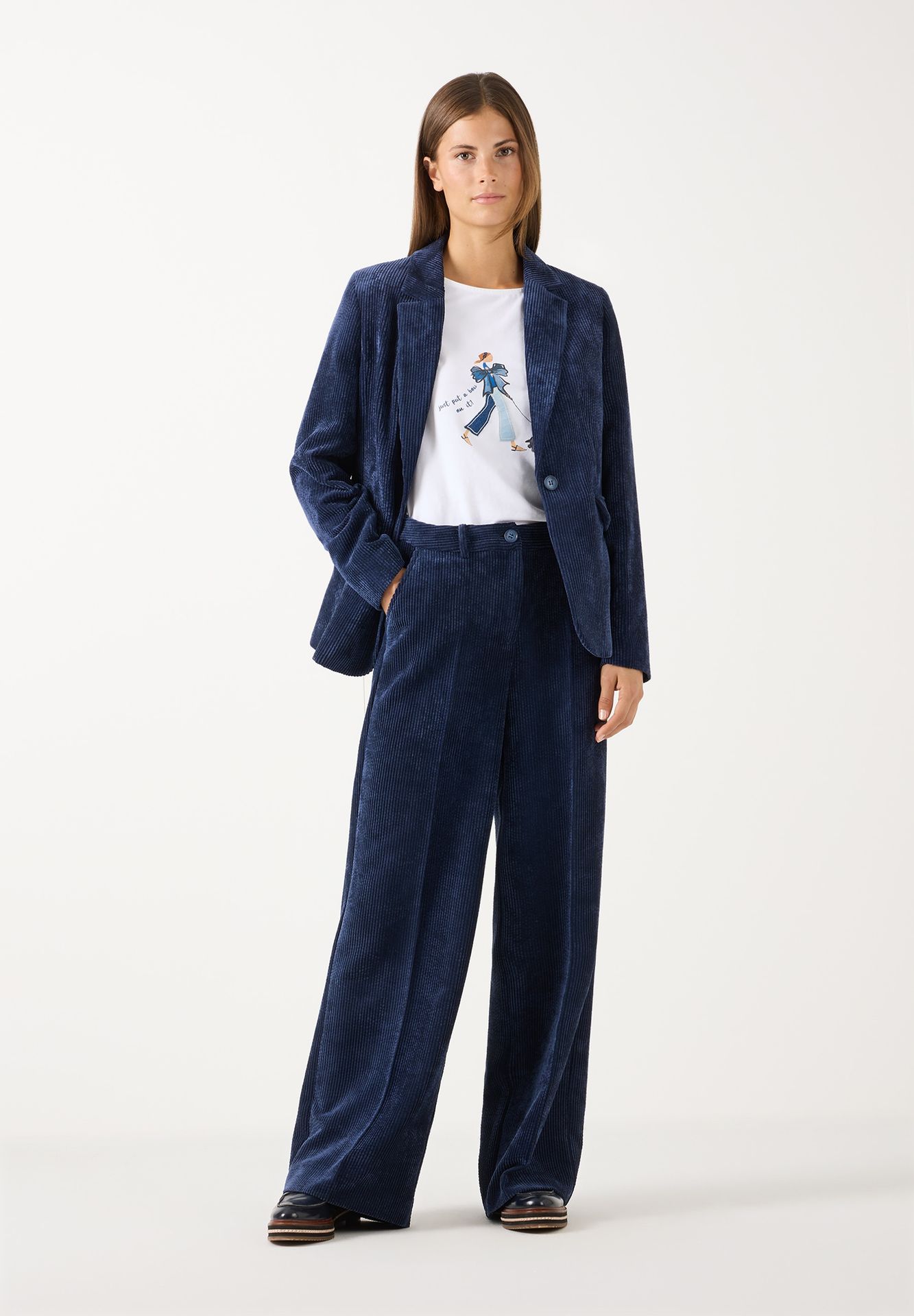 Breit-Cord-Blazer im modischen Oversized-Look