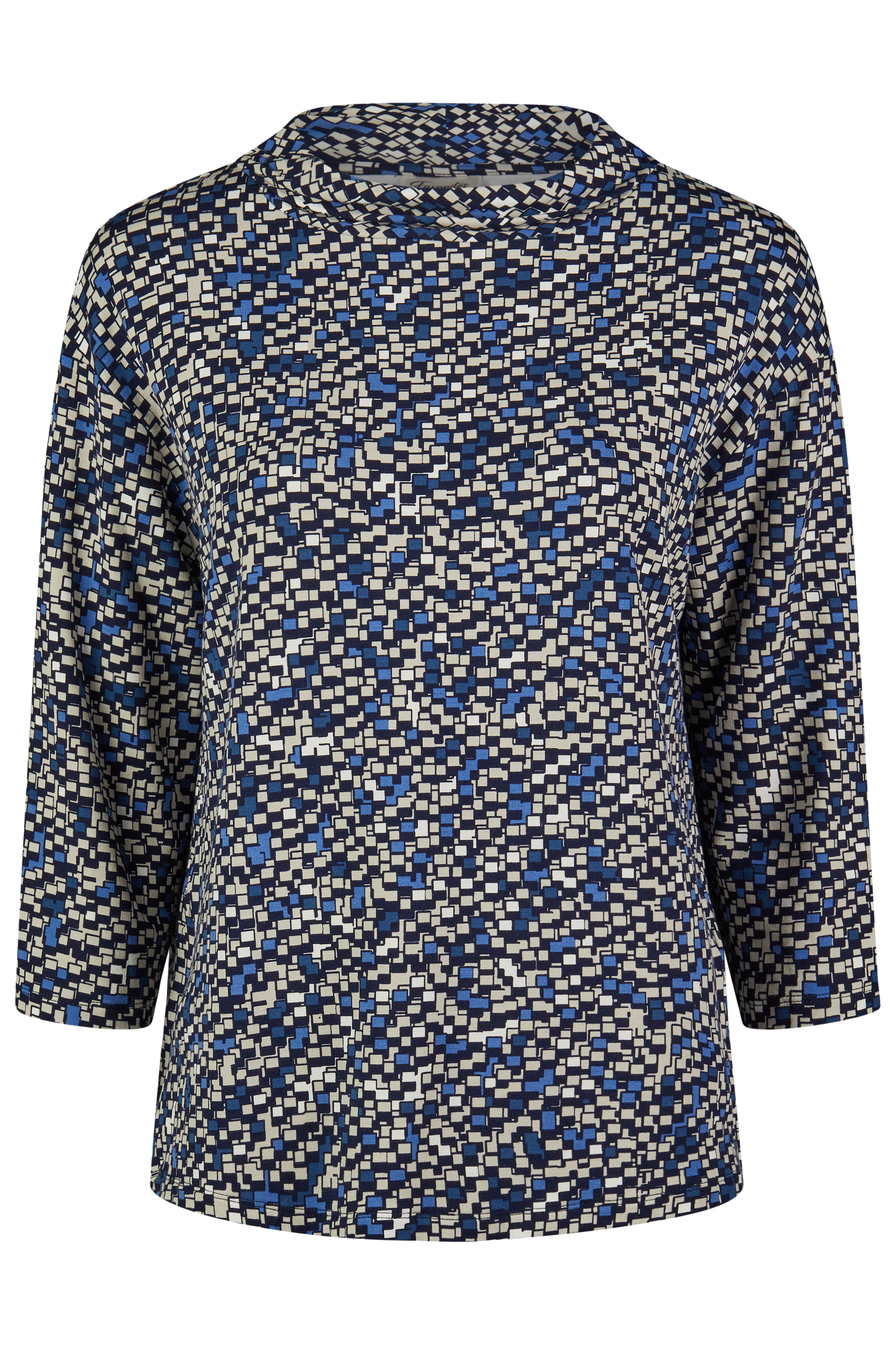 3/4 Arm-Shirt mit Allover-Print