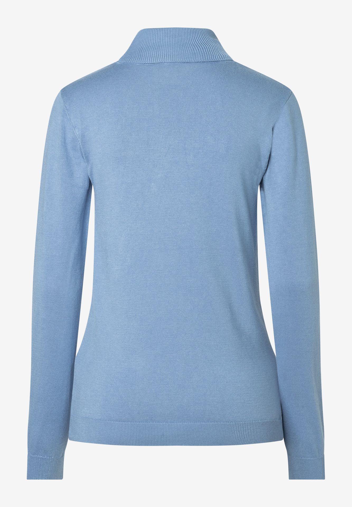 Basic-Rollkragen-Pullover aus Viskose-Feinstrick ohne Wolle
