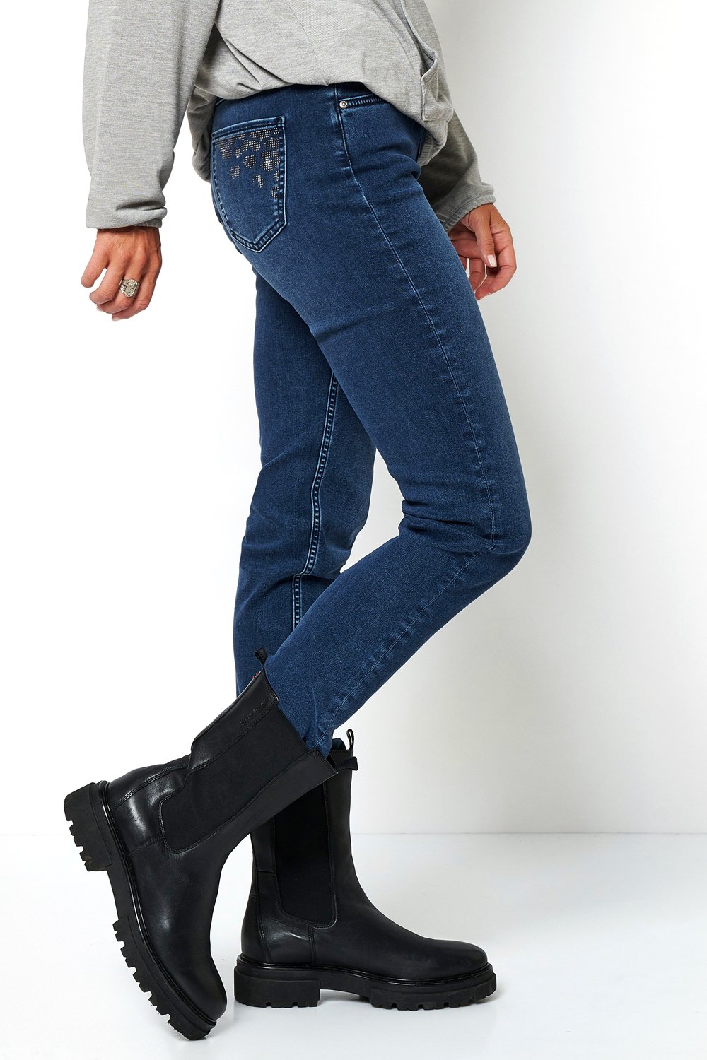 Damen-Jeans "Perfect Shape Skinny" aus Satin Touch Denim