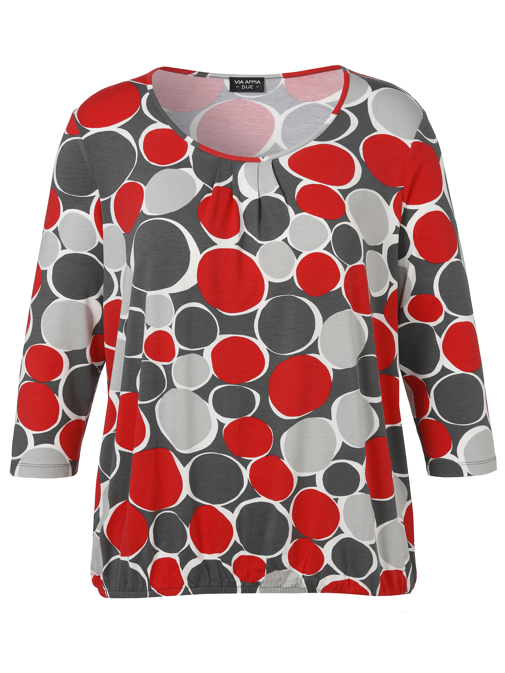 Viskose-Shirt mit Allover-Bubble-Print