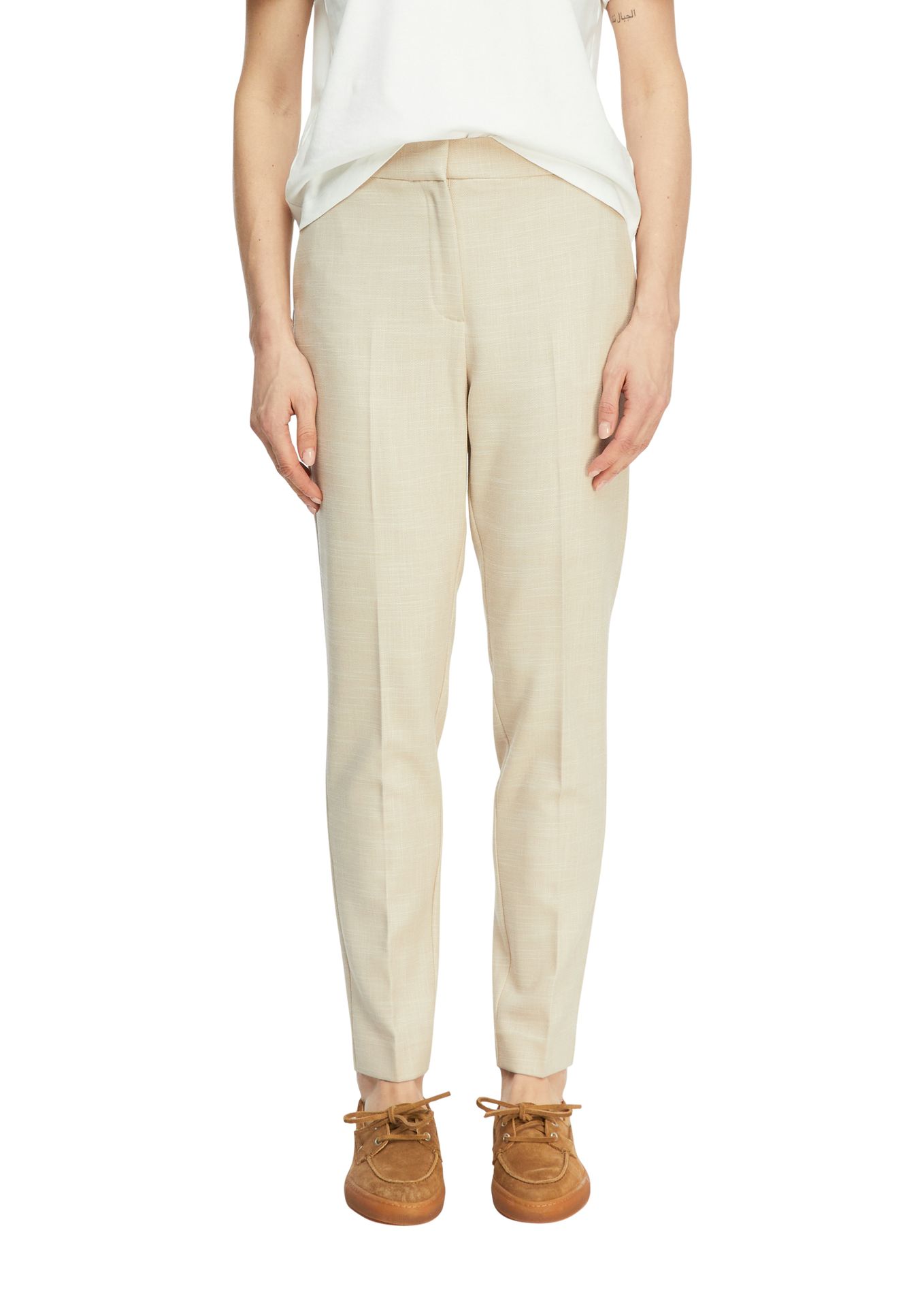 edle schmale Web-Hose aus Viskose-Mix