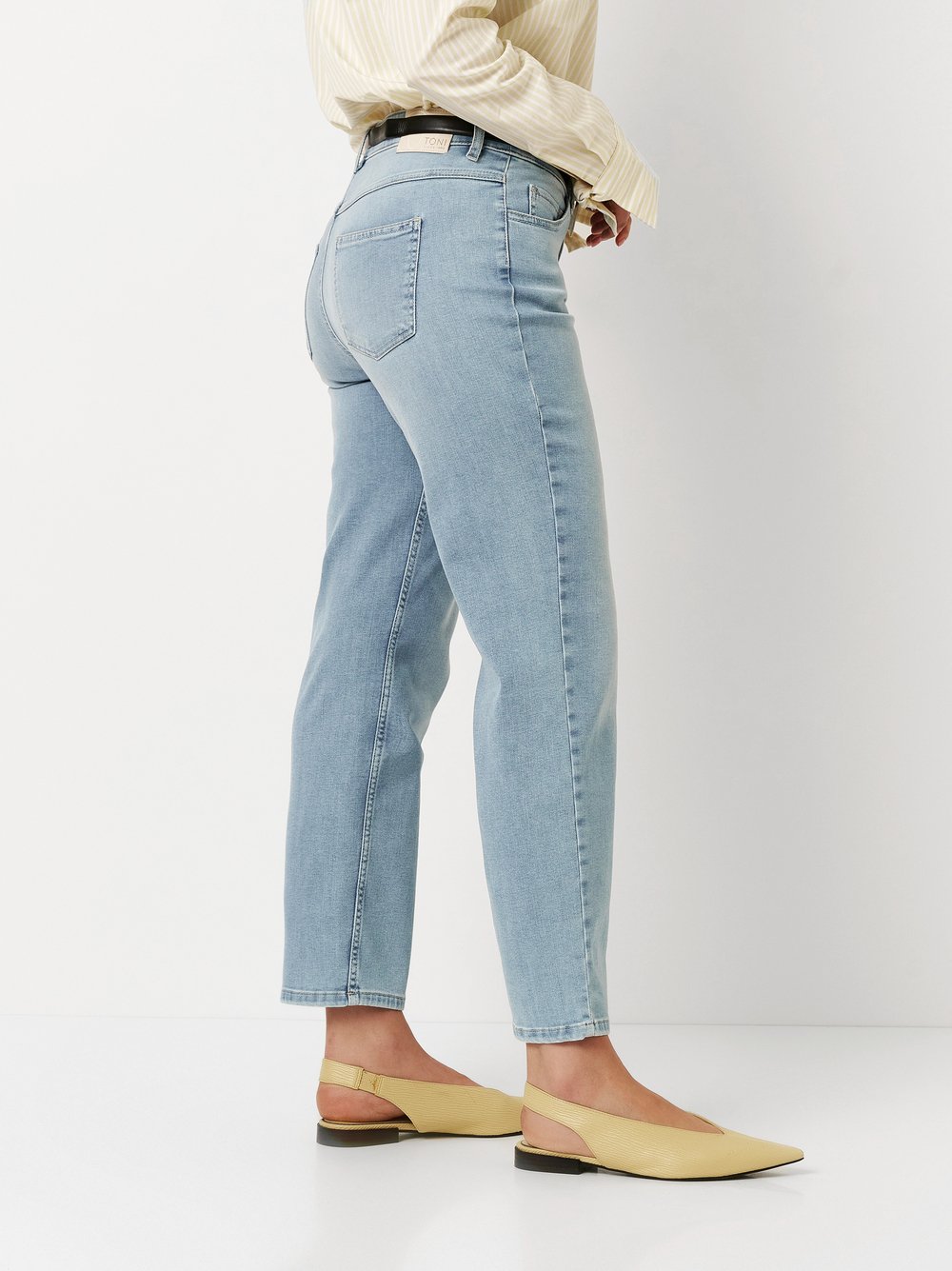 feminine Plus-Fit-Jeans "Ella Cropped"