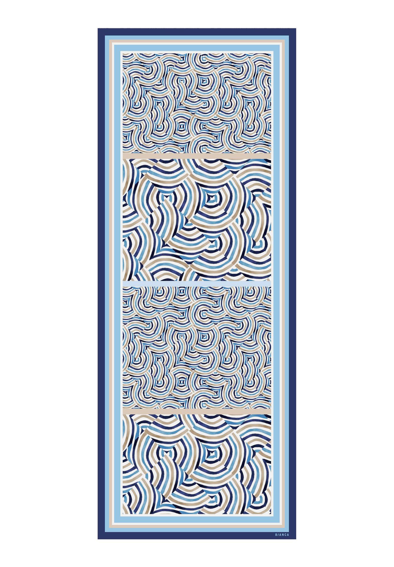 Chiffonaschal "SILBA" mit Allover-Druck